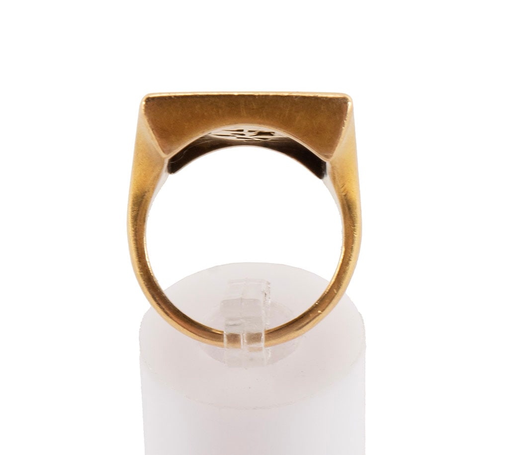 GOLD AND JADE RING - 4