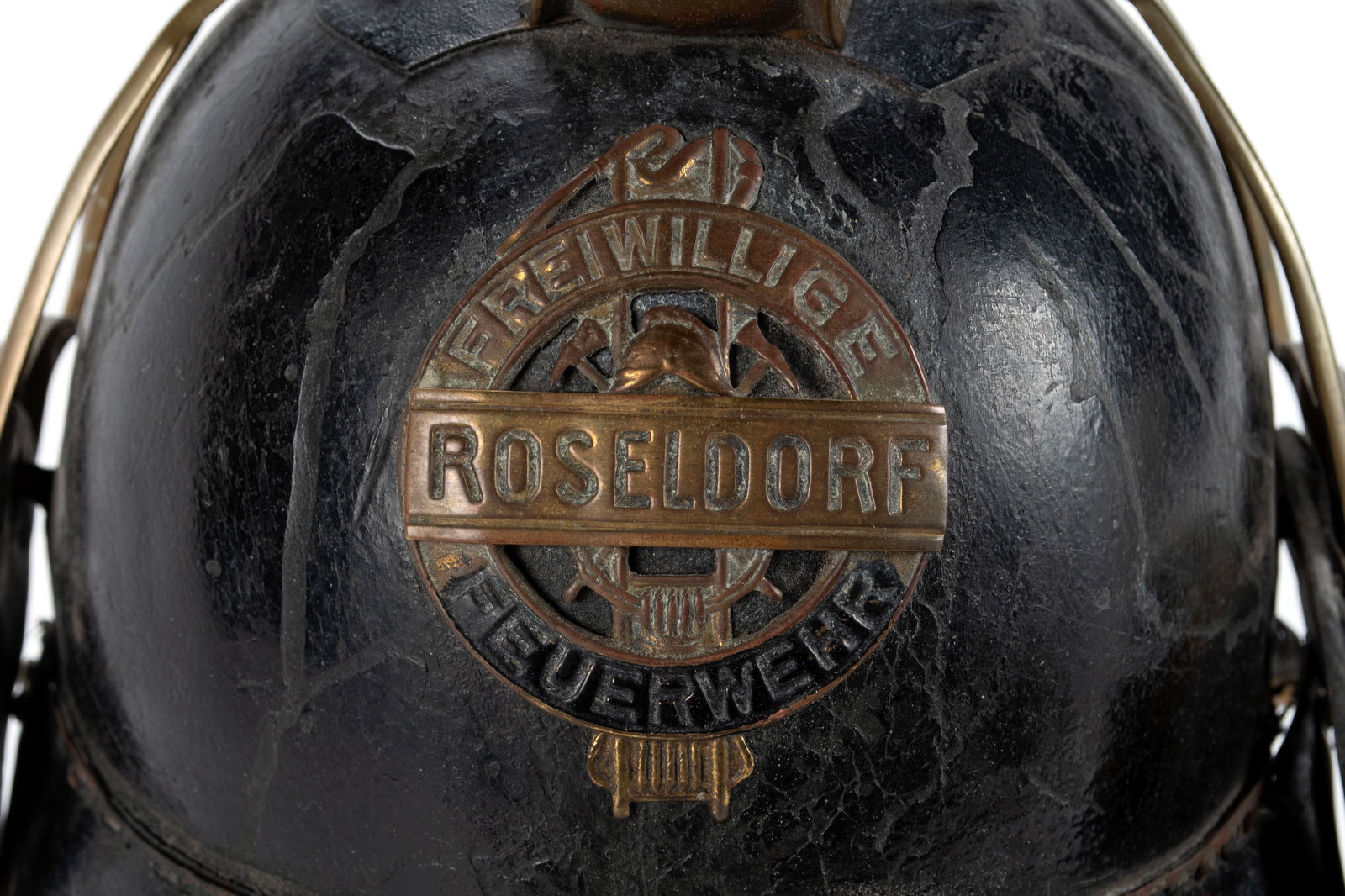 TWO GERMAN FIREFIGHTER HELMETS - 2