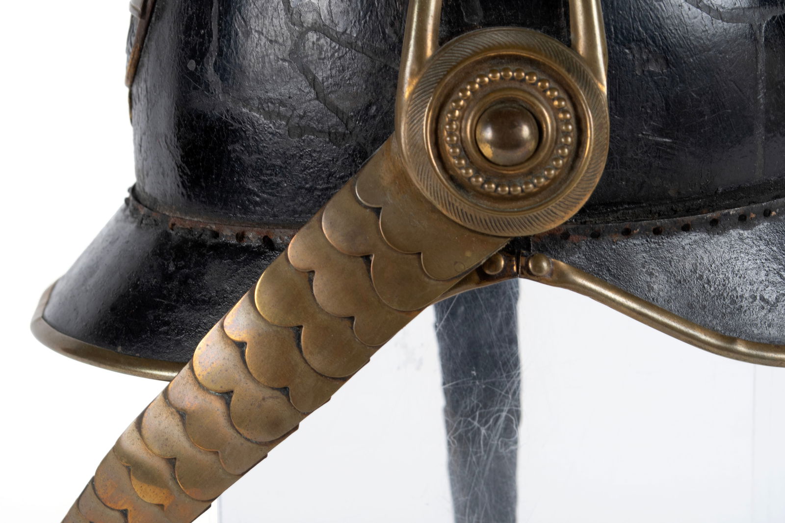 TWO GERMAN FIREFIGHTER HELMETS - 5