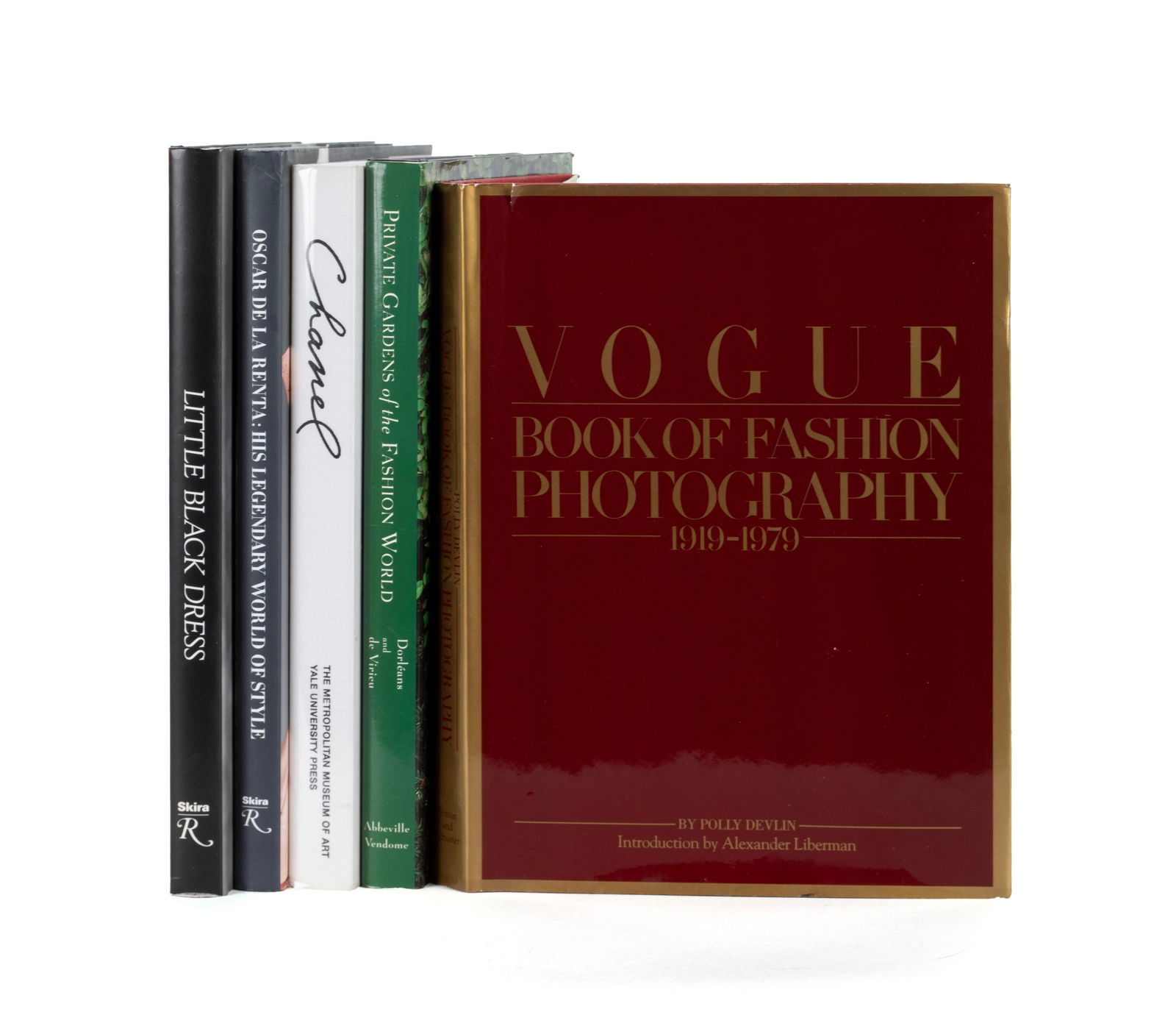 FIVE FASHION BOOKS: FIVE FASHION BOOKS Including two signed by Andre Leon Talley - 'Oscar de la Renta: His Legendary World of Style', Skira Rizzoli, 2015 and 'Little Black Dress', Skira Rizzoli, 2012, along with