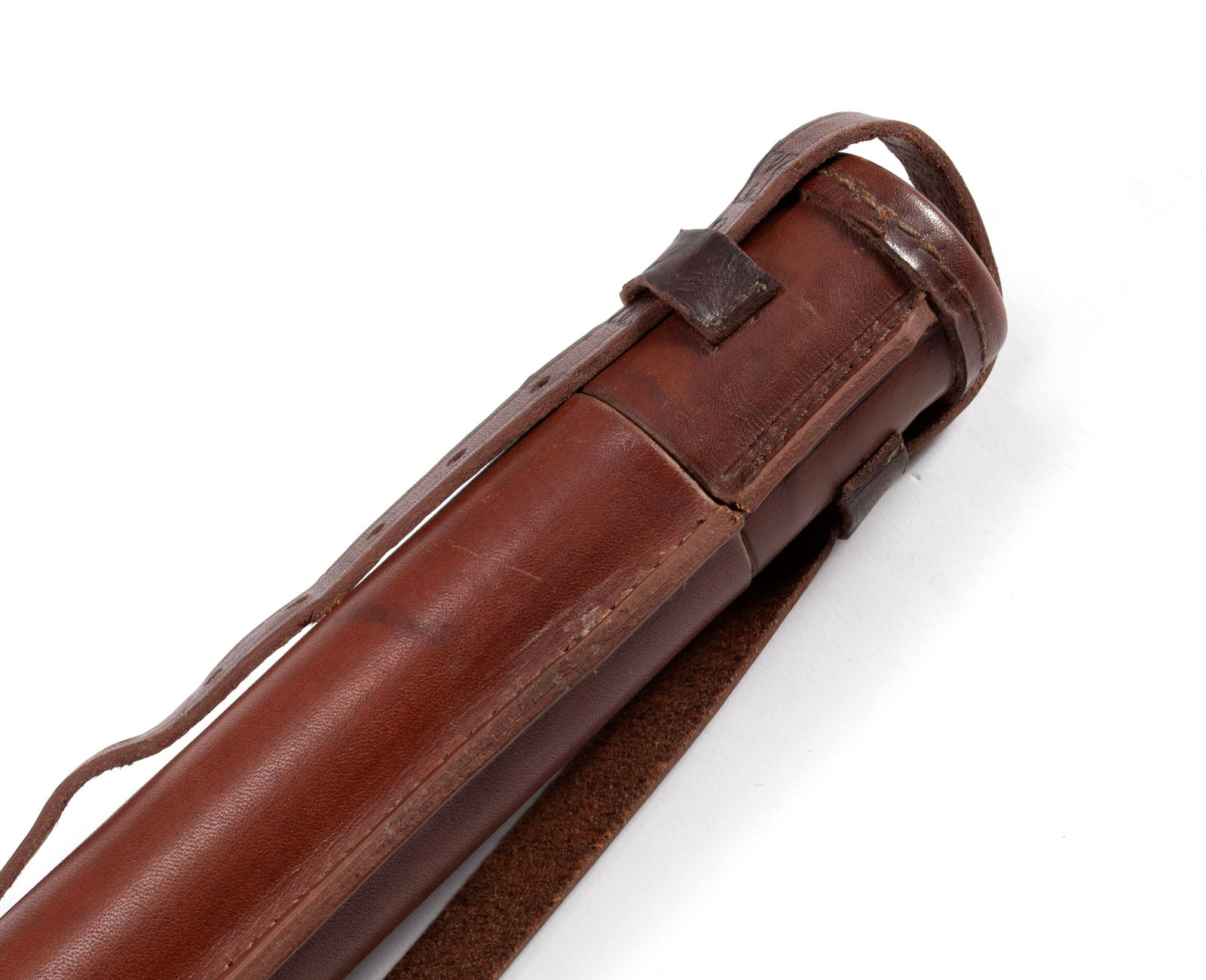TWO LEATHER ROD TUBES - 3