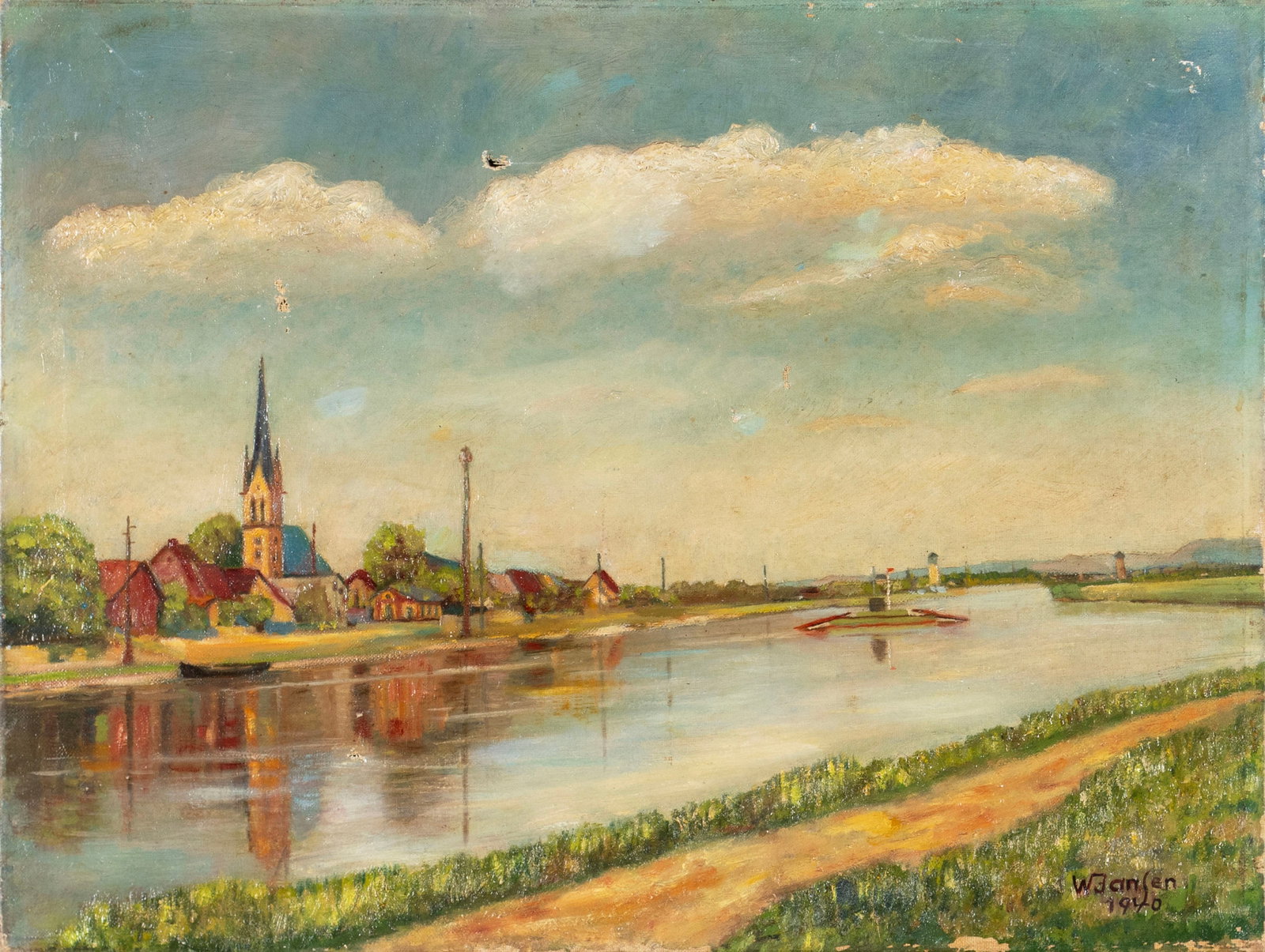 RIVER LANDSCAPE, SIGNED 'W JANSEN' - 2