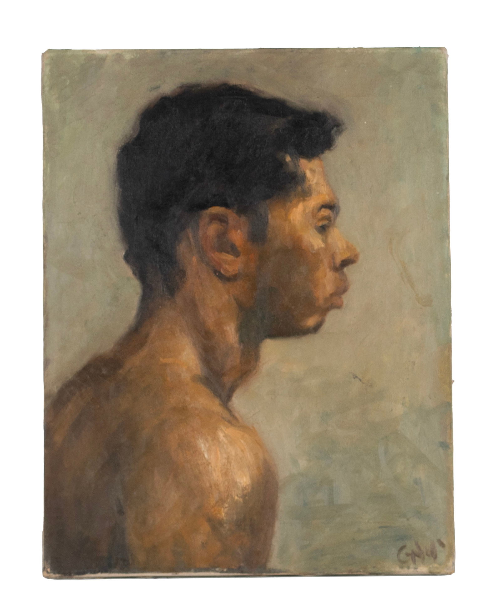 VIRGINIA 'TITO' GAY (AMERICAN, 1932-2024): Virginia 'Tito' Gay American, 1932-2024 Avery Oil on canvas Signed lower right. Portrait of an African American man, unframed. Tito attended Washington University where she studied painting under