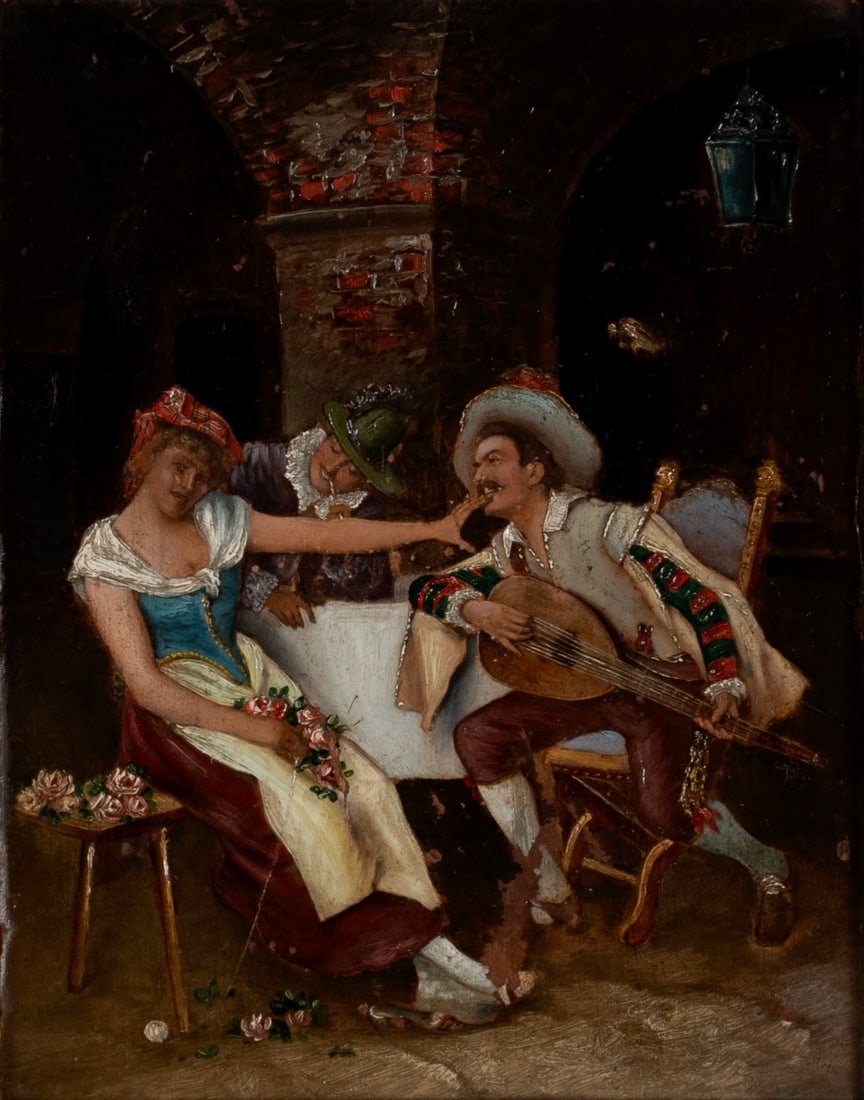 CONTINENTAL COURTING SCENE WITH MUSICIAN (1 of 8)