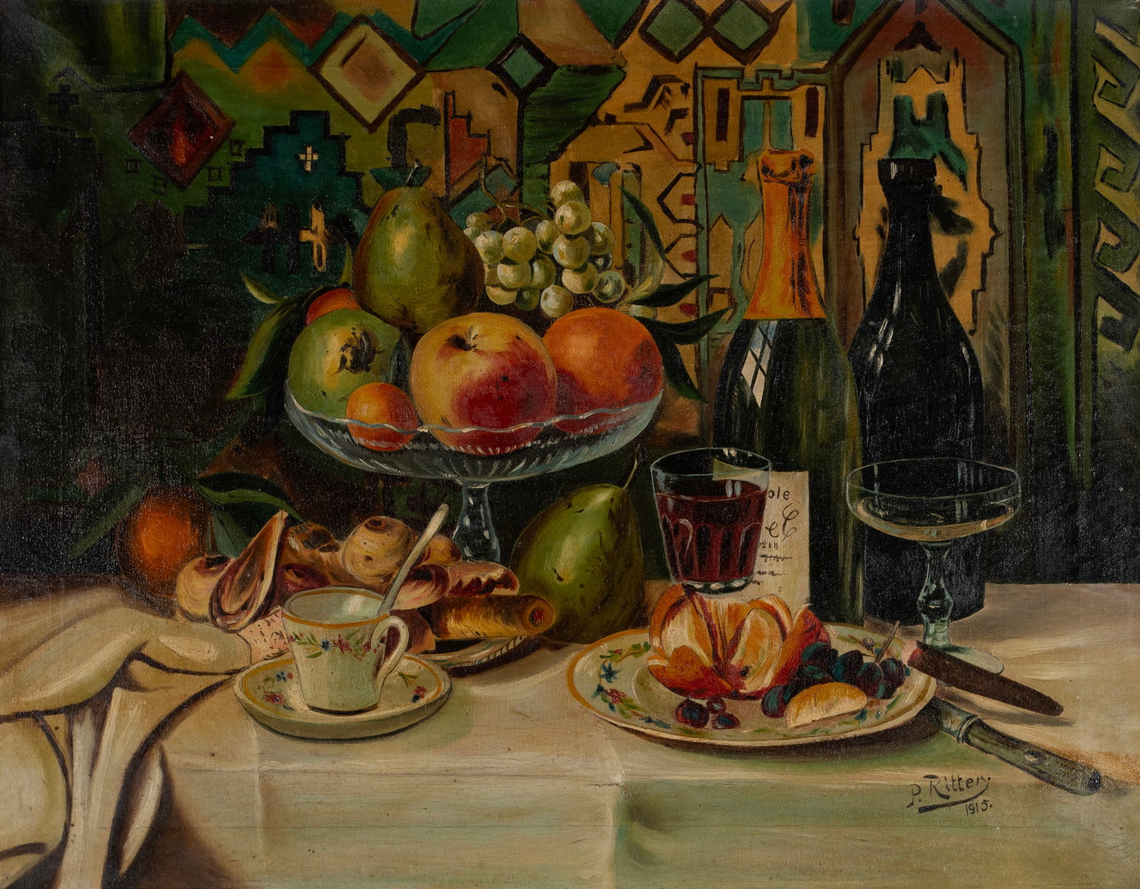 STILL LIFE, SIGNED 'P RITTER' (1 of 8)