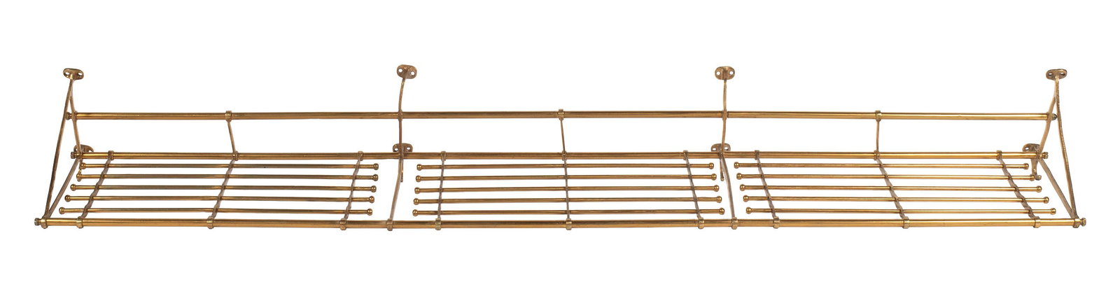 EDWARDIAN BRASS WALL RACK (1 of 6)