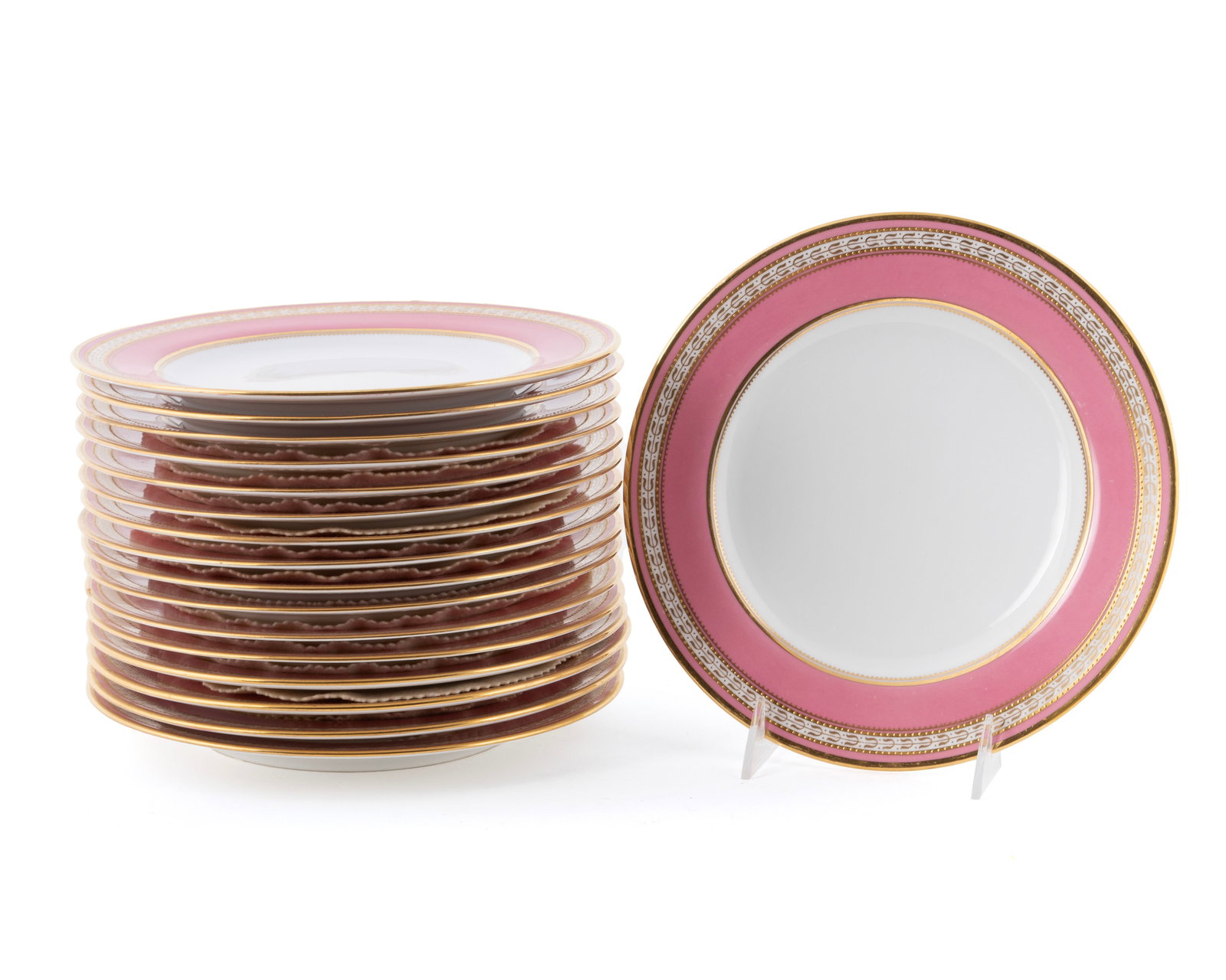 SET OF SEVENTEEN SPODE PORCELAIN DESSERT PLATES (1 of 4)