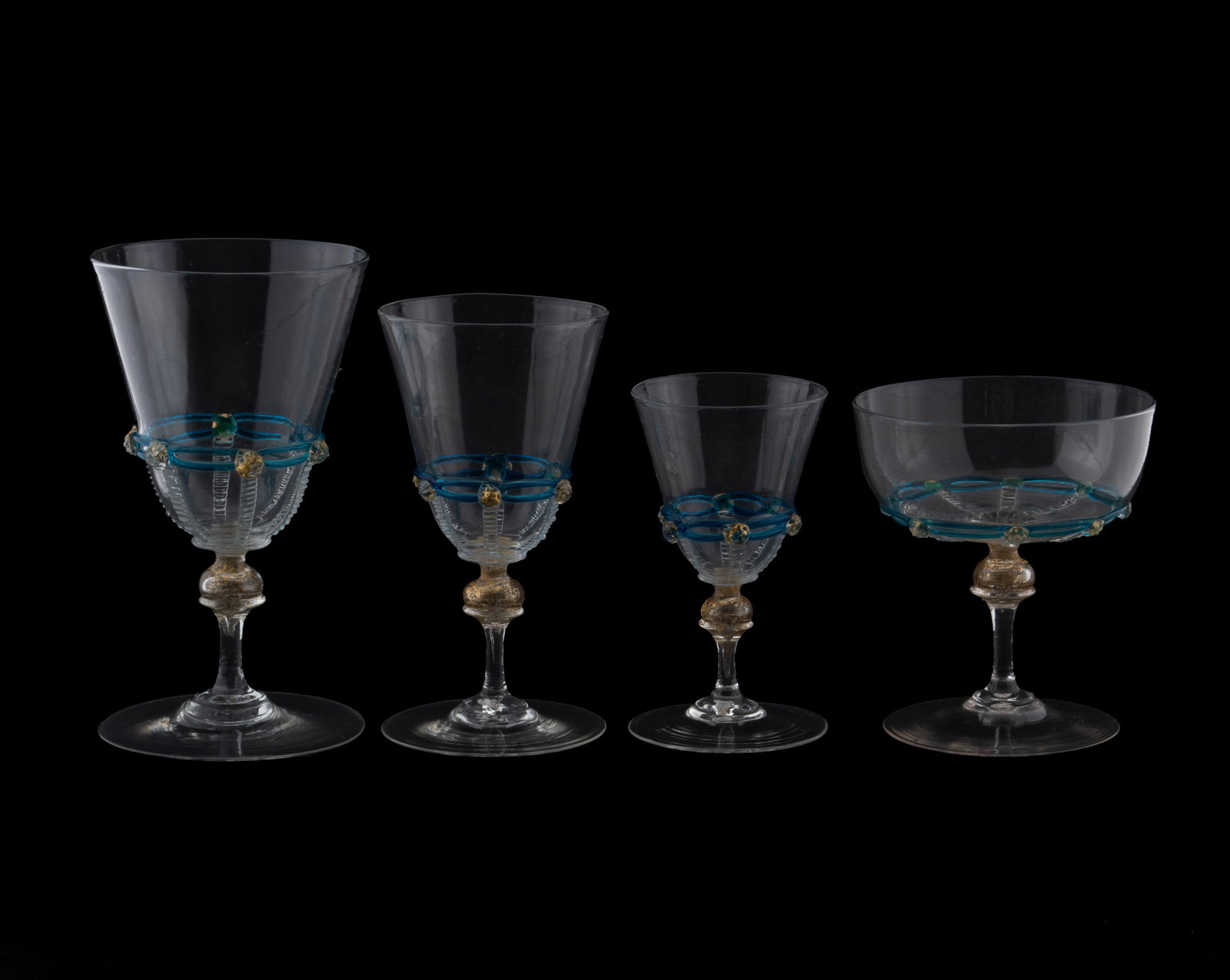 COLLECTION OF MURANO STEMWARE (13) (1 of 7)