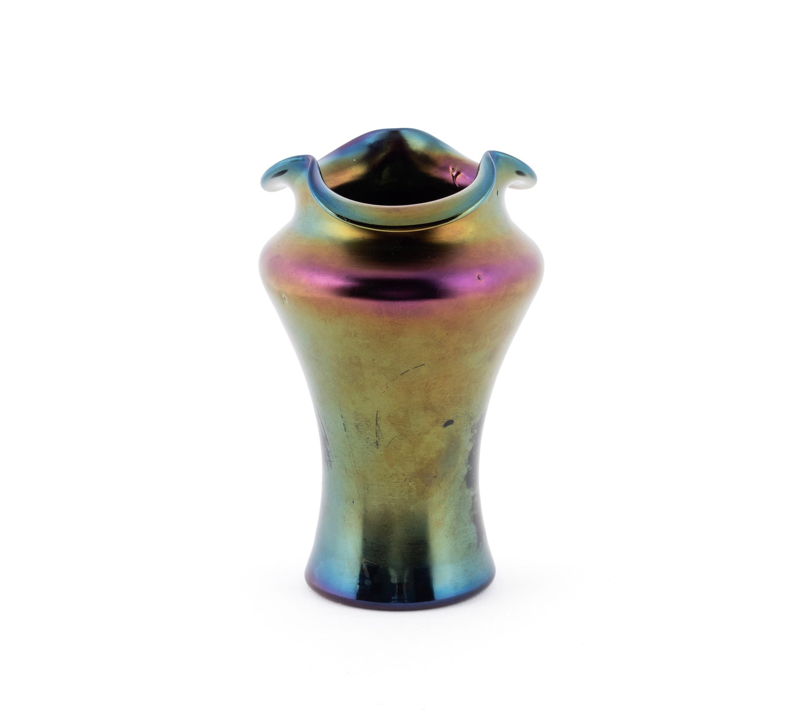 IRIDESCENT AMETHYST ART GLASS VASE (1 of 7)