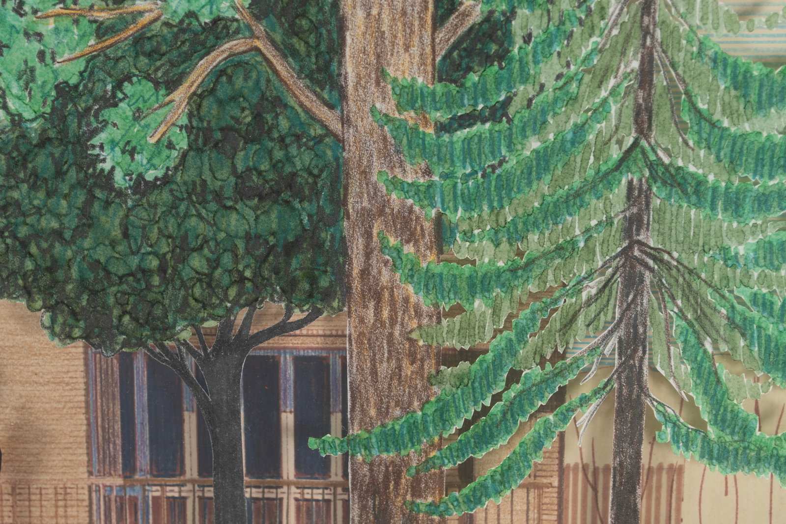 THREE-DIMENSIONAL CUT PAPER ARCHITECTURAL SCENE - 4