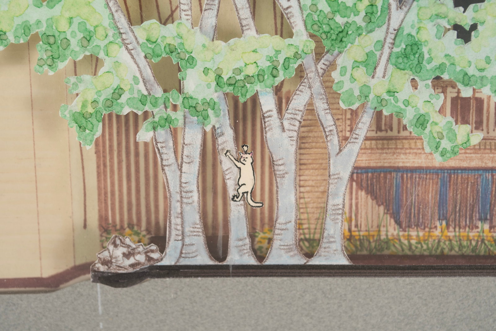 THREE-DIMENSIONAL CUT PAPER ARCHITECTURAL SCENE - 7