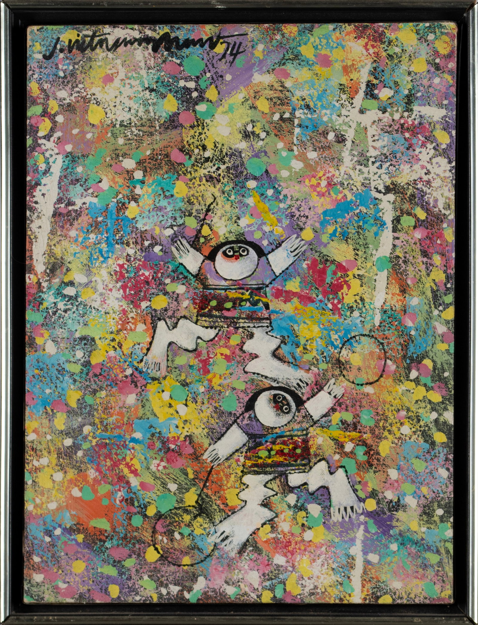 ABSTRACT WITH TWO FIGURES, SIGNED - 2