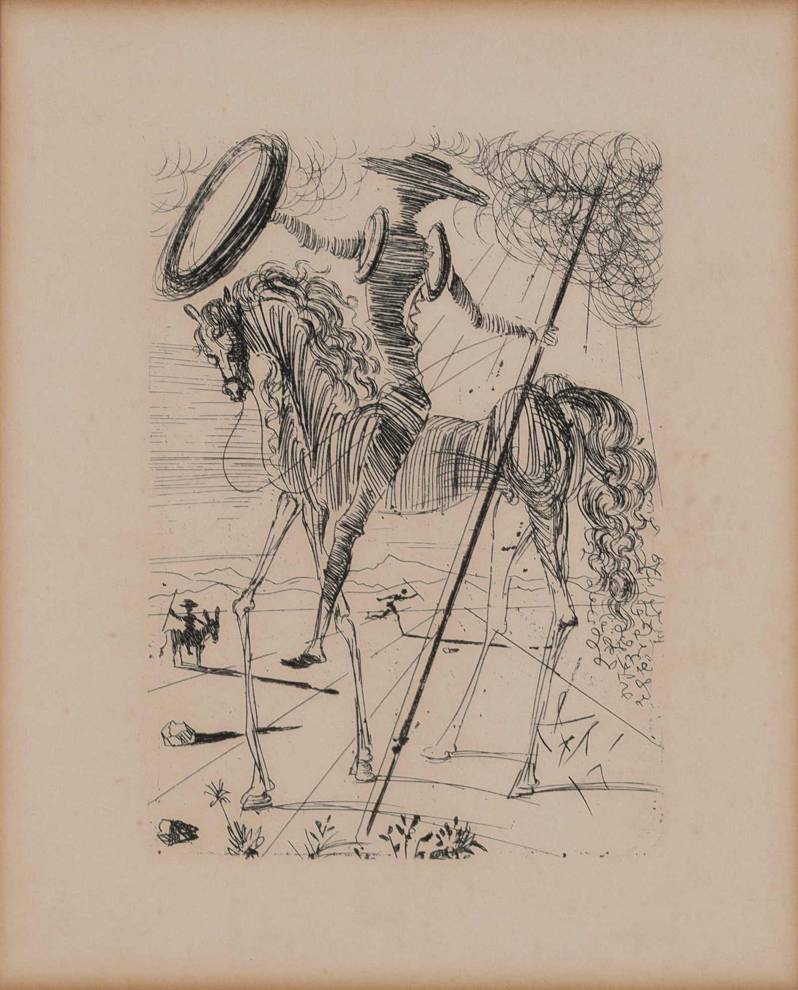 SALVADOR DALI 'DON QUIXOTE' ETCHING (1 of 7)