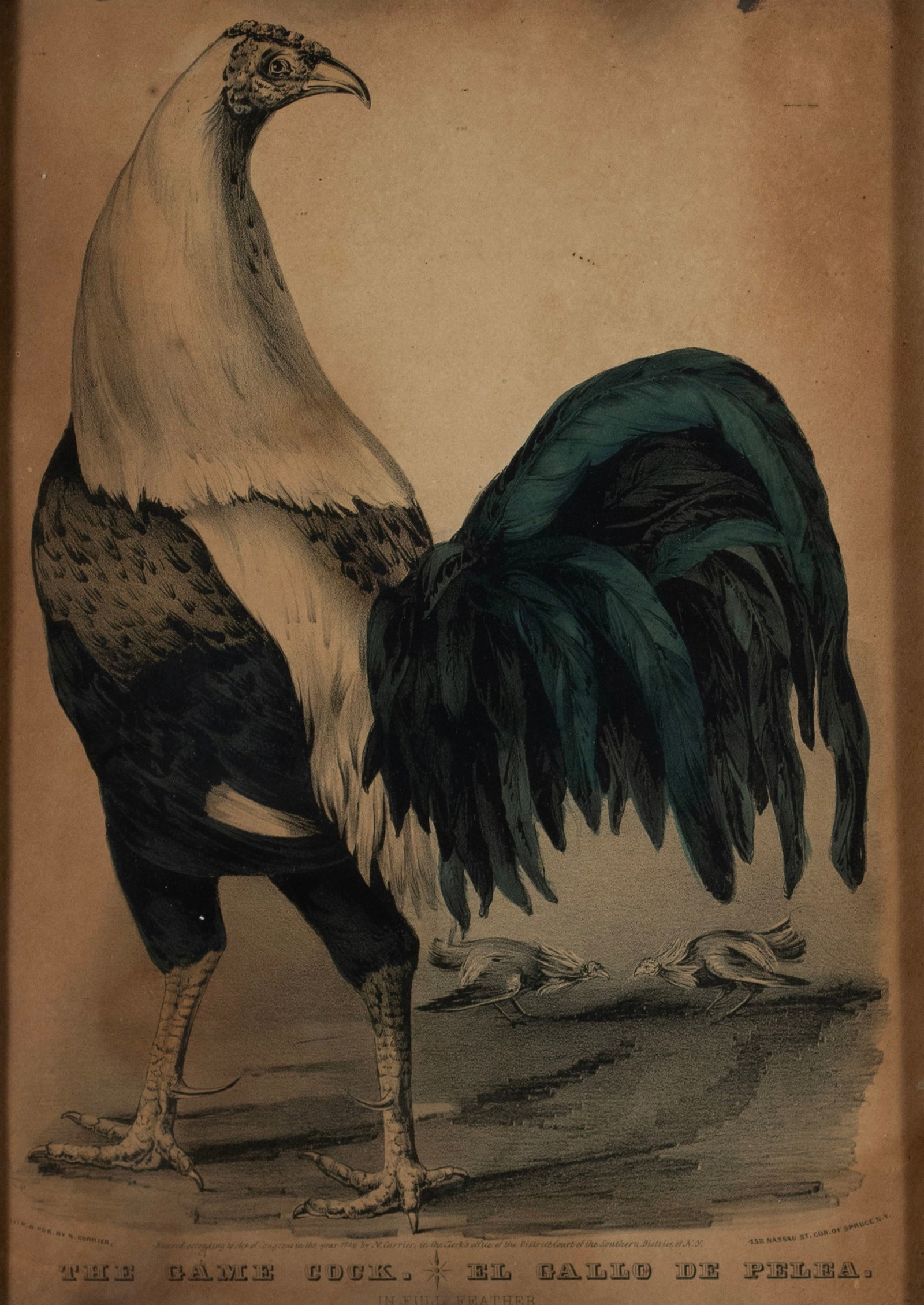 TWO HAND-COLORED LITHOGRAPHS - 2