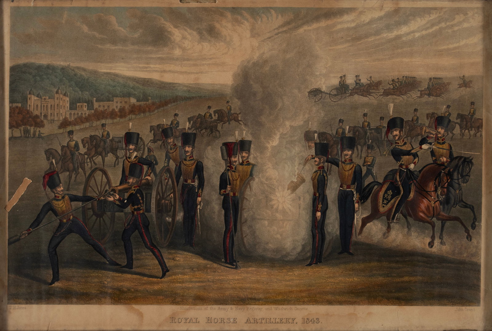 TWO HAND-COLORED LITHOGRAPHS - 6