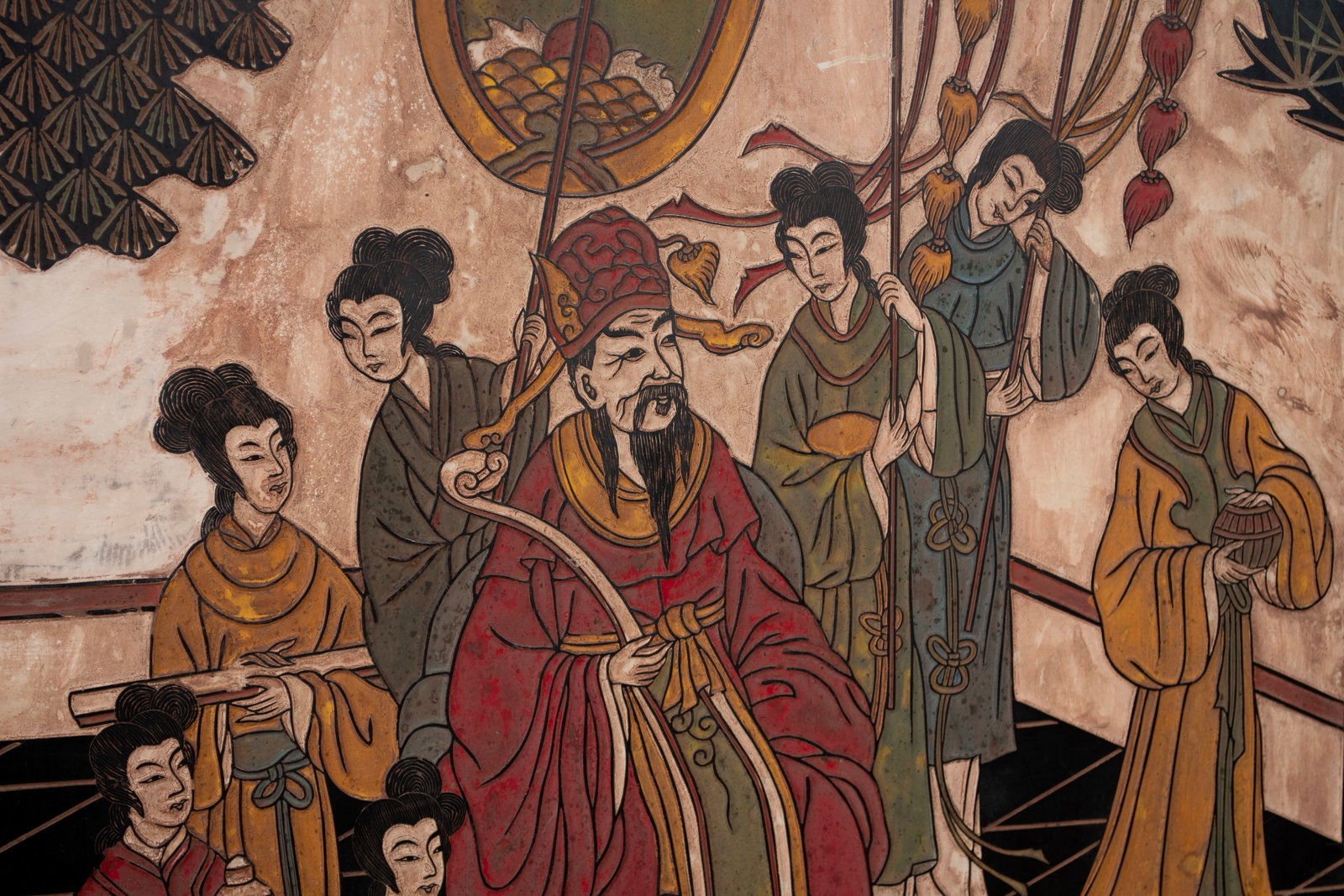 SIX PANEL COROMANDEL LACQUER ROOM SCREEN - 2