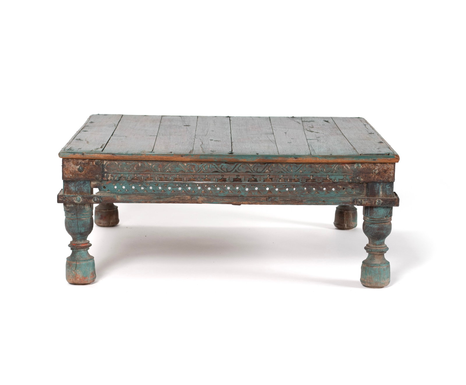 INDIAN CARVED LOW TABLE - 2