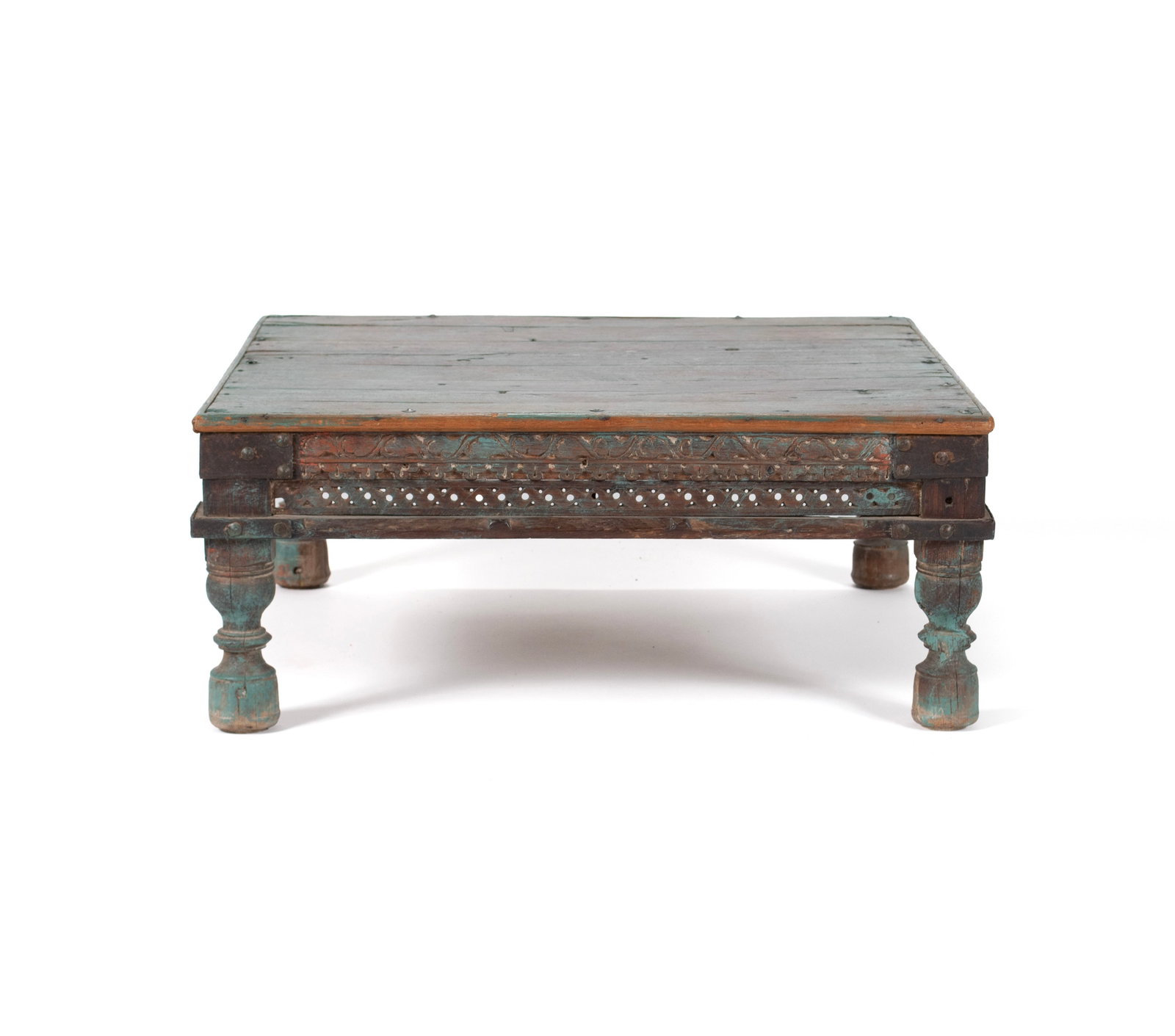 INDIAN CARVED LOW TABLE - 5