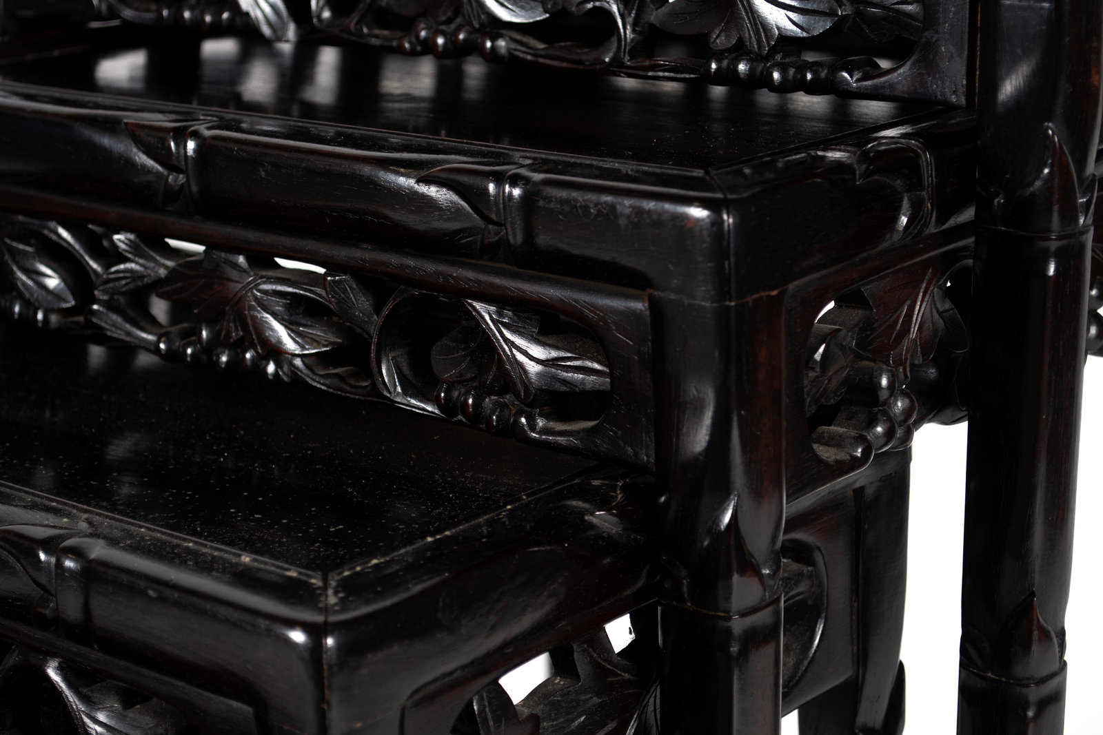 CHINESE CARVED NESTING TABLES - 3