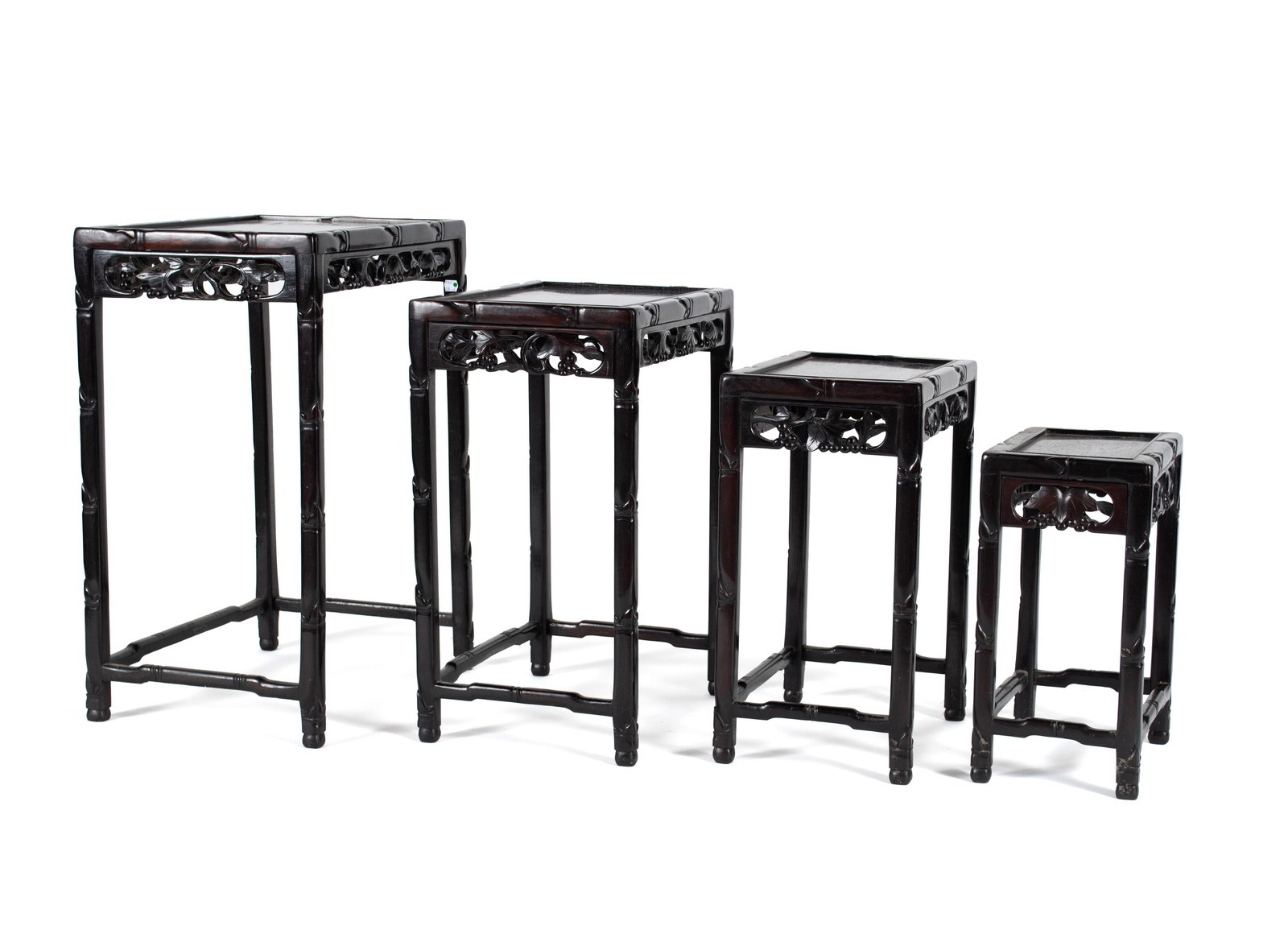 CHINESE CARVED NESTING TABLES - 6