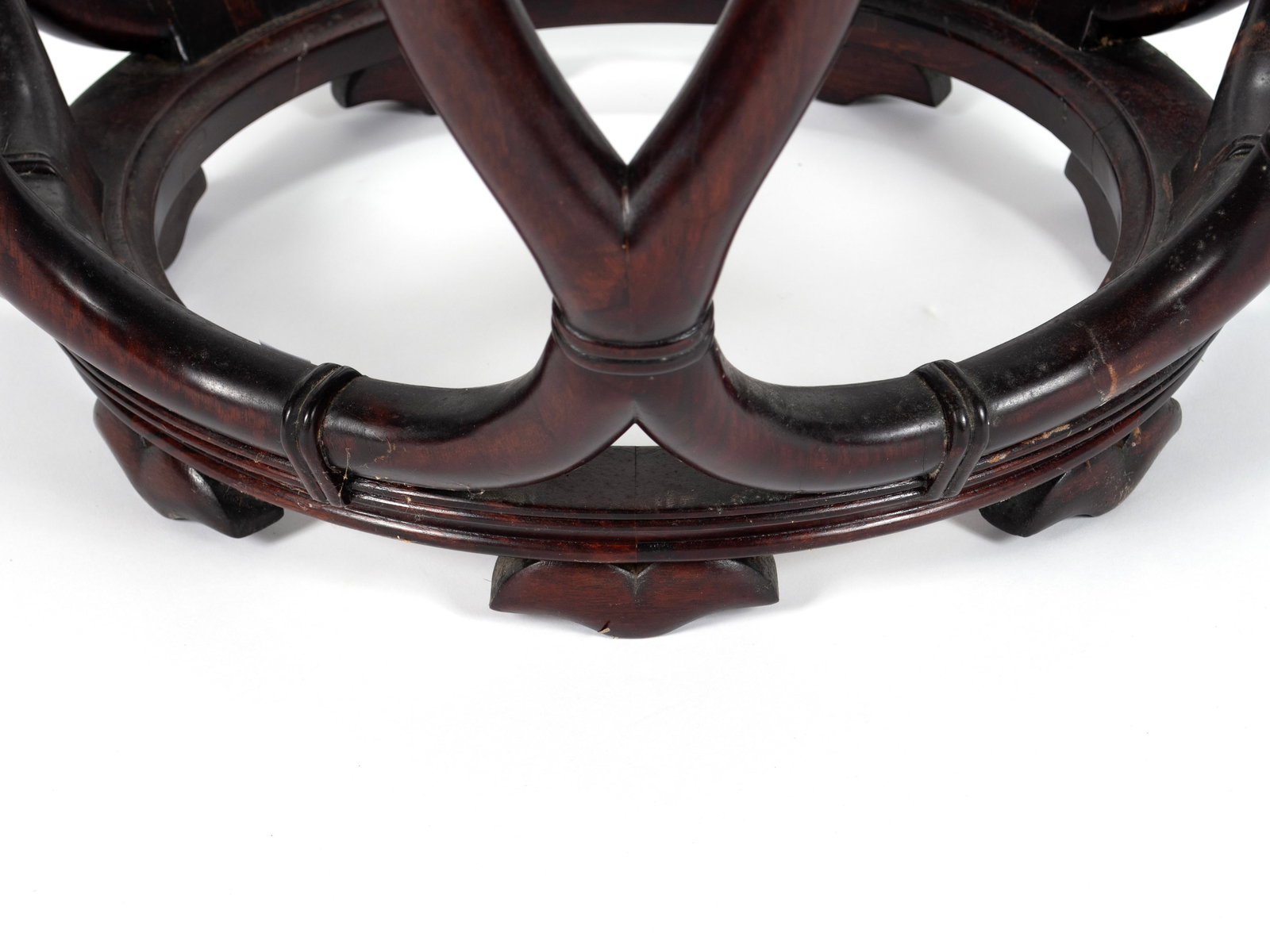 CHINESE MARBLE TOP SIDE TABLE - 3