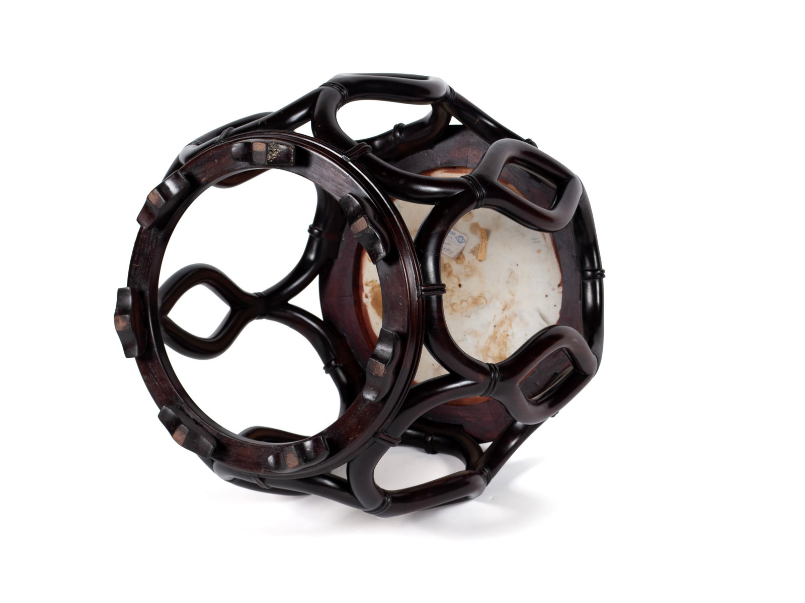 CHINESE MARBLE TOP SIDE TABLE - 7