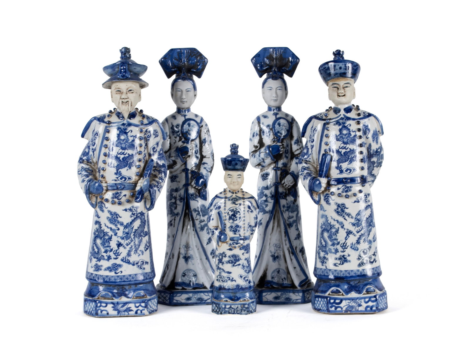 GROUP OF QING DYNASTY EMPEROR FIGURES (1 of 17)