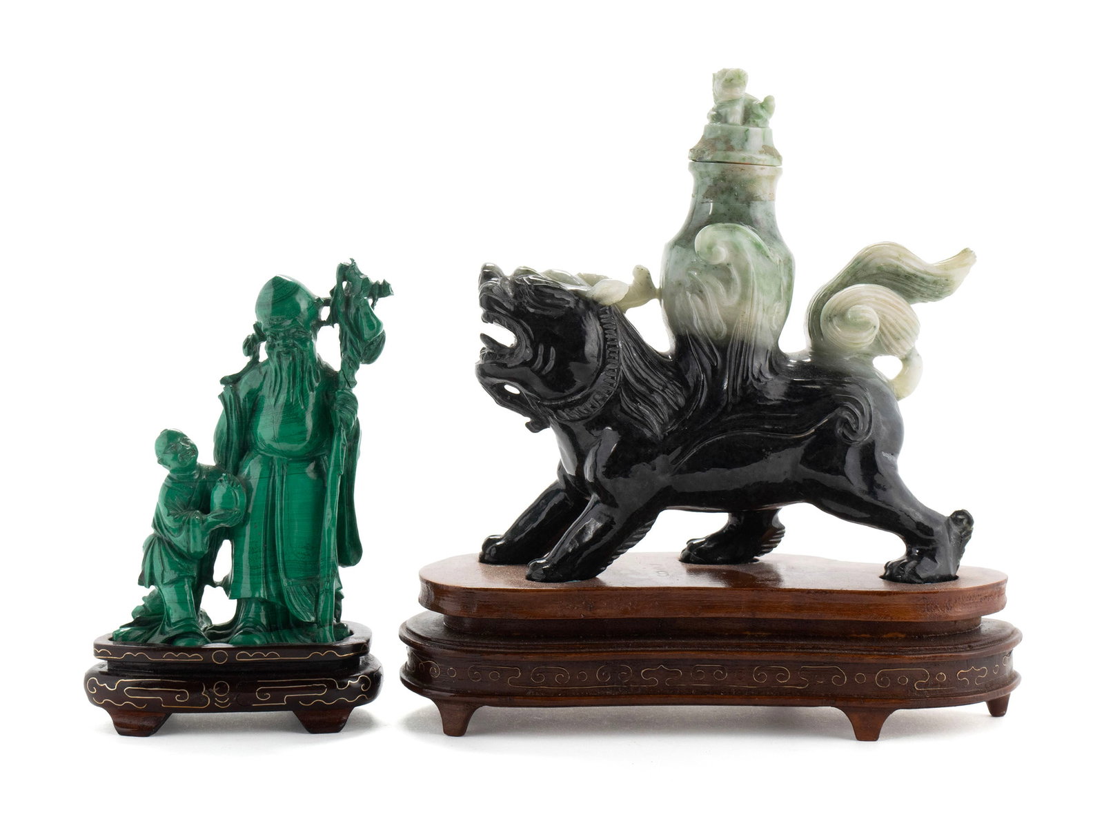 TWO CHINESE MINERAL CARVINGS (1 of 9)