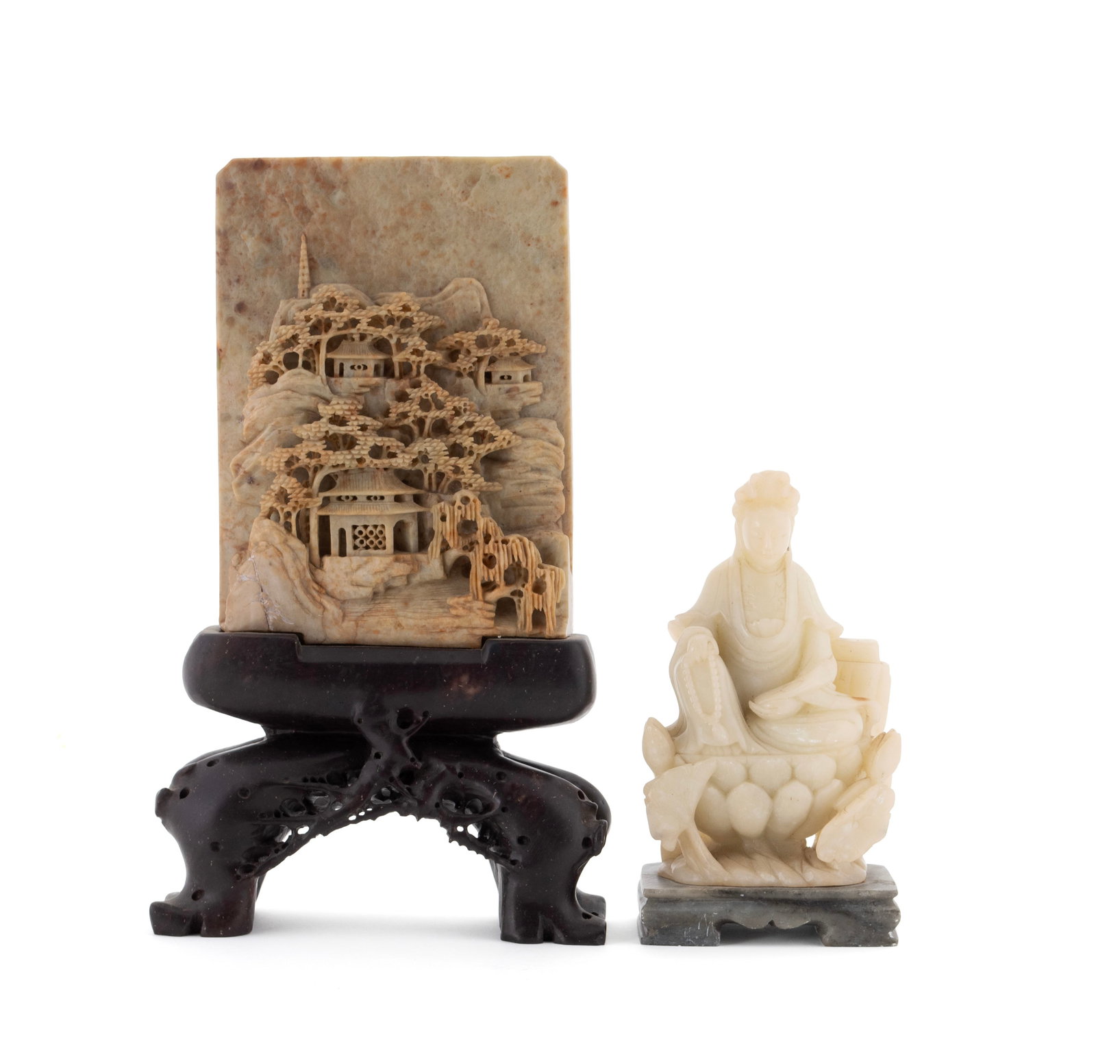 TWO CHINESE HARDSTONE CARVINGS (1 of 14)