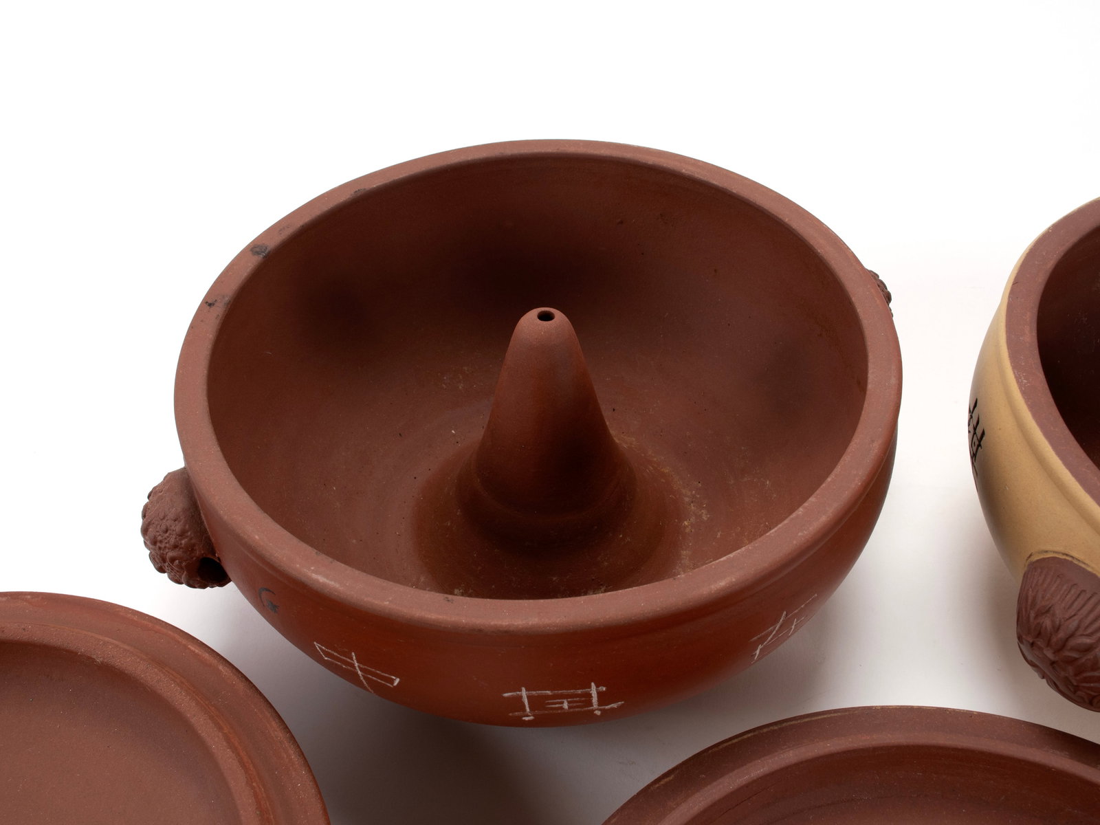 TWO YIXING COVERED POTS - 11