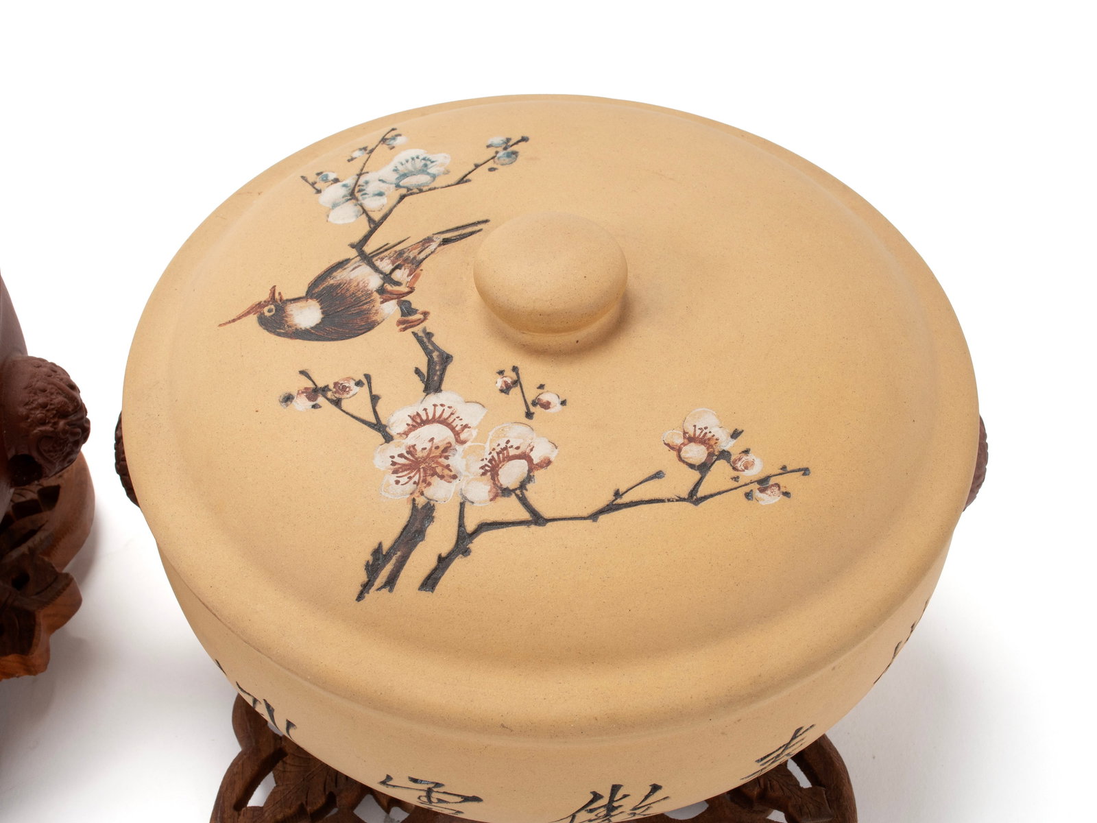 TWO YIXING COVERED POTS - 4