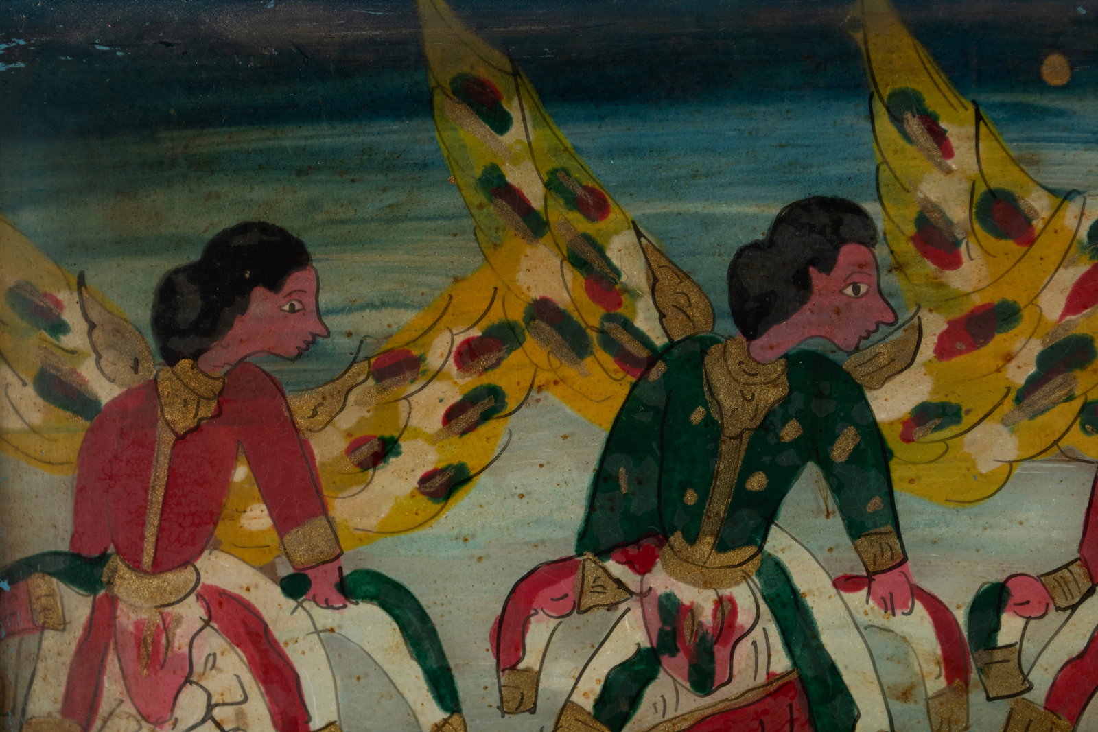 TWO INDONESIAN REVERSE PAINTINGS - 3