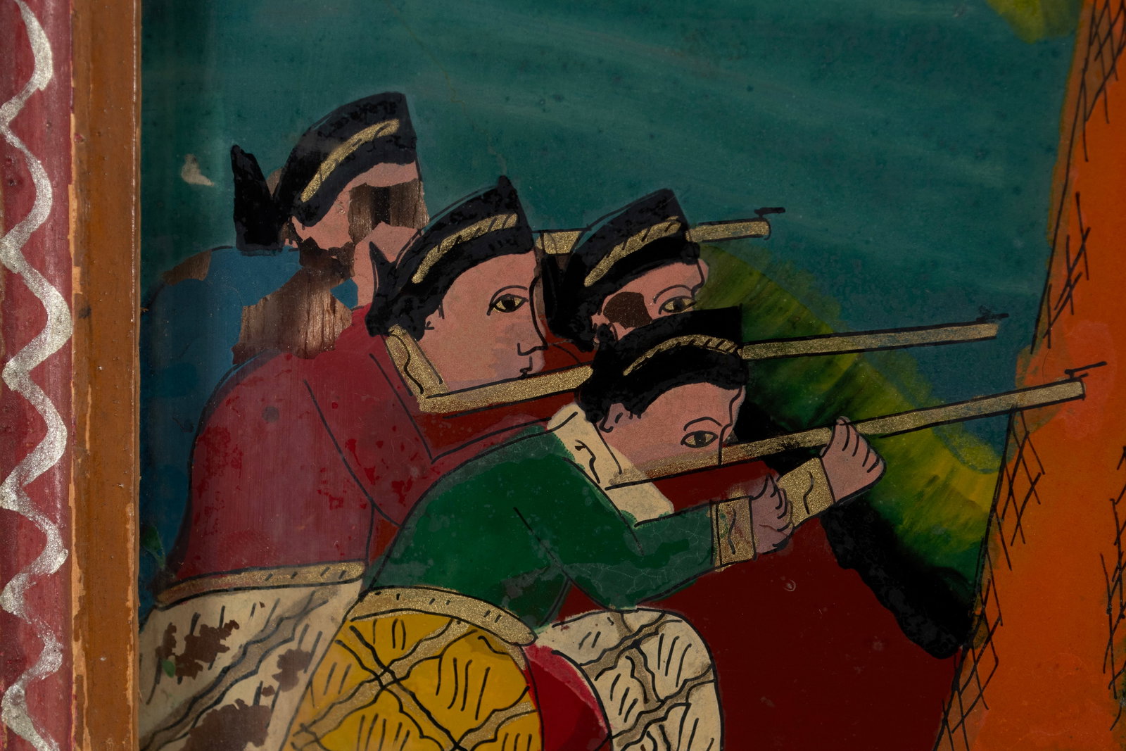 TWO INDONESIAN REVERSE PAINTINGS - 7