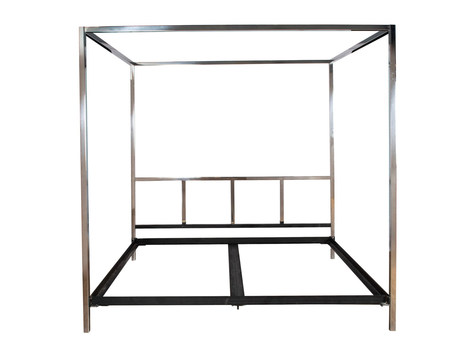 MCM CHROME KING BED, ATTRIBUTED TO PACE COLLECTION (1 of 7)