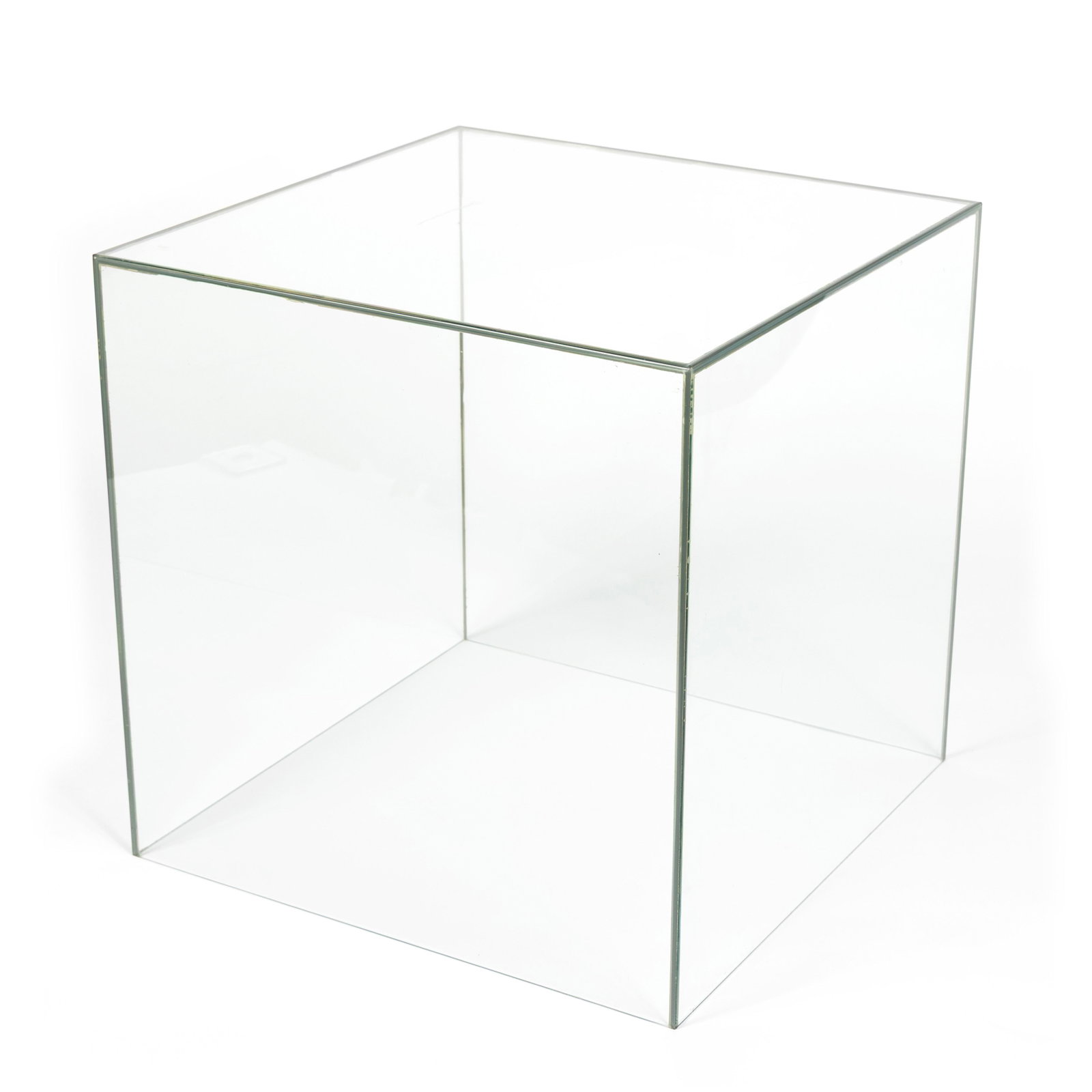 GLASS CUBE SIDE TABLE, ATTRIBUTED TO PACE COLLECTION - 2
