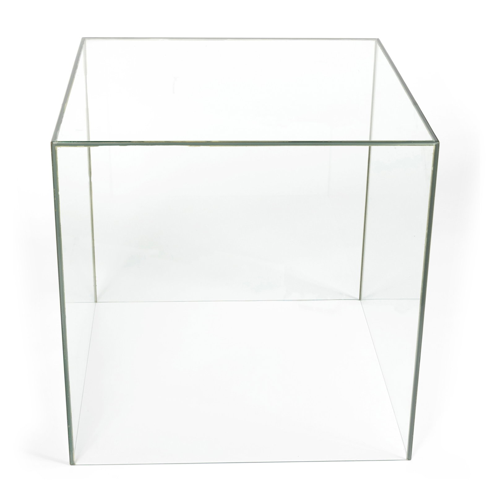 GLASS CUBE SIDE TABLE, ATTRIBUTED TO PACE COLLECTION - 3
