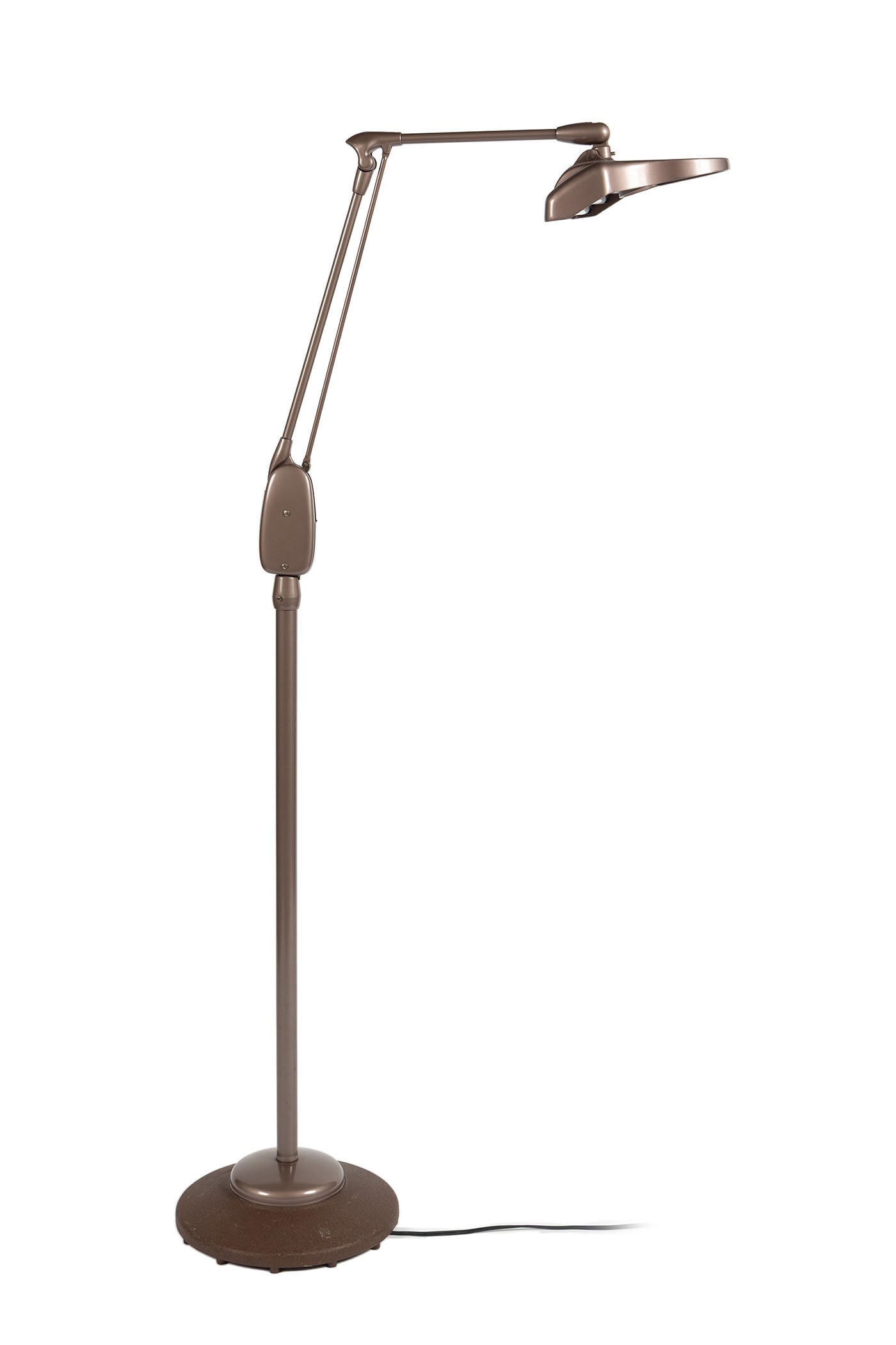 DAZOR MCM "FLOATING FIXTURE" WITH MAGNIFIER: DAZOR MCM "FLOATING FIXTURE" WITH MAGNIFIER American (St Louis), 3rd quarter 20th century, model M-120 with label. Fully adjustable floating fixture with circular magnifying lens included, on the