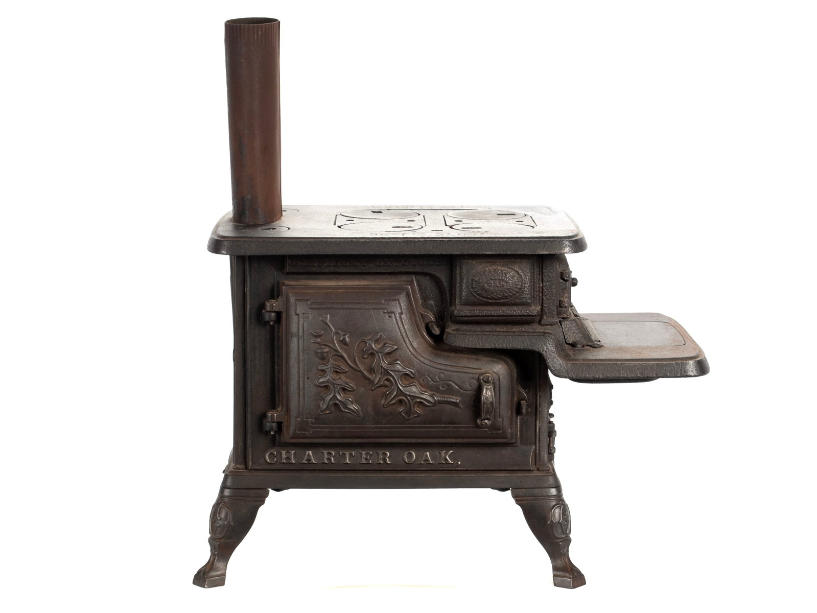 CHARTER OAK NO. 103 SALESMAN SAMPLE IRON STOVE BY G. F. FILLEY, ST. LOUIS (1 of 11)