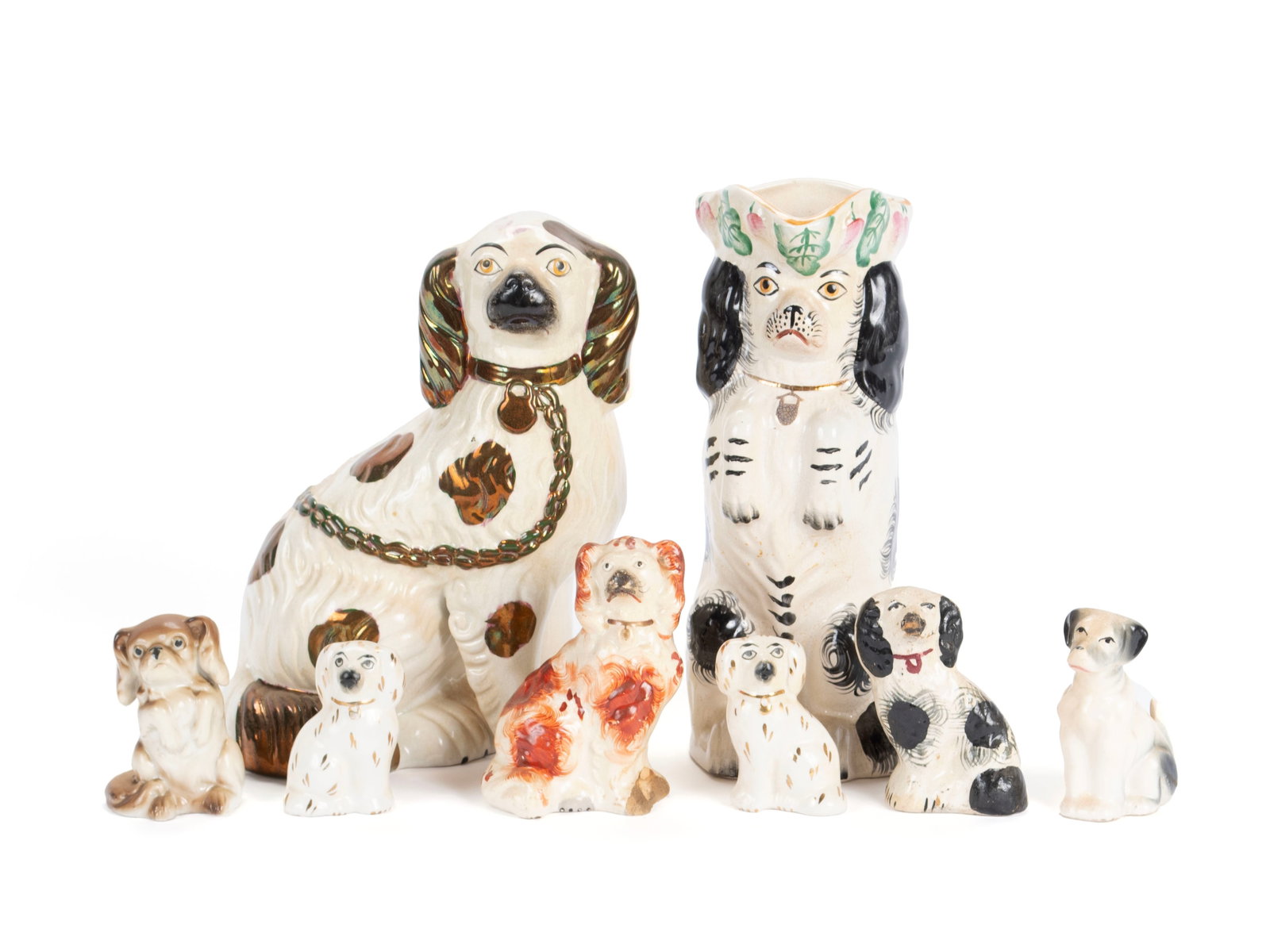 COLLECTION OF STAFFORDSHIRE DOG FIGURINES (1 of 6)