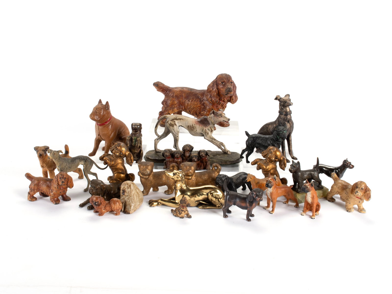 COLLECTION OF METAL DOG FIGURES (1 of 8)