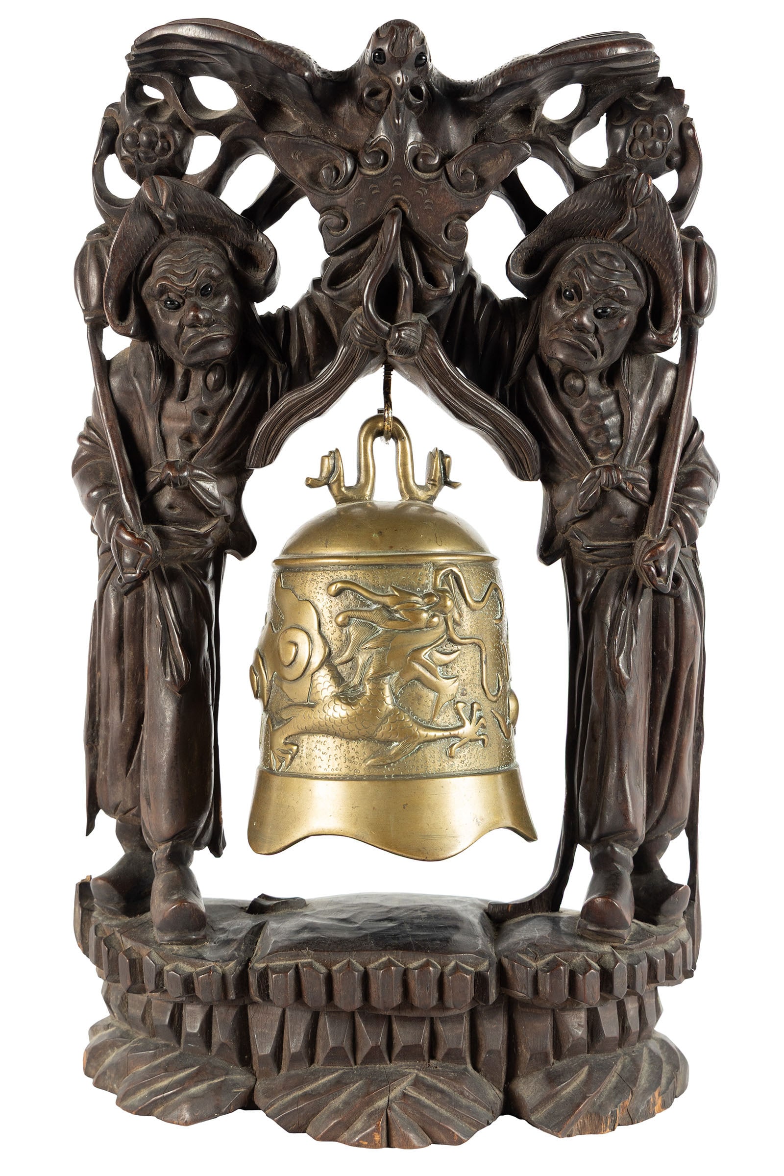 CHINESE TEMPLE BELL ON STAND (1 of 8)