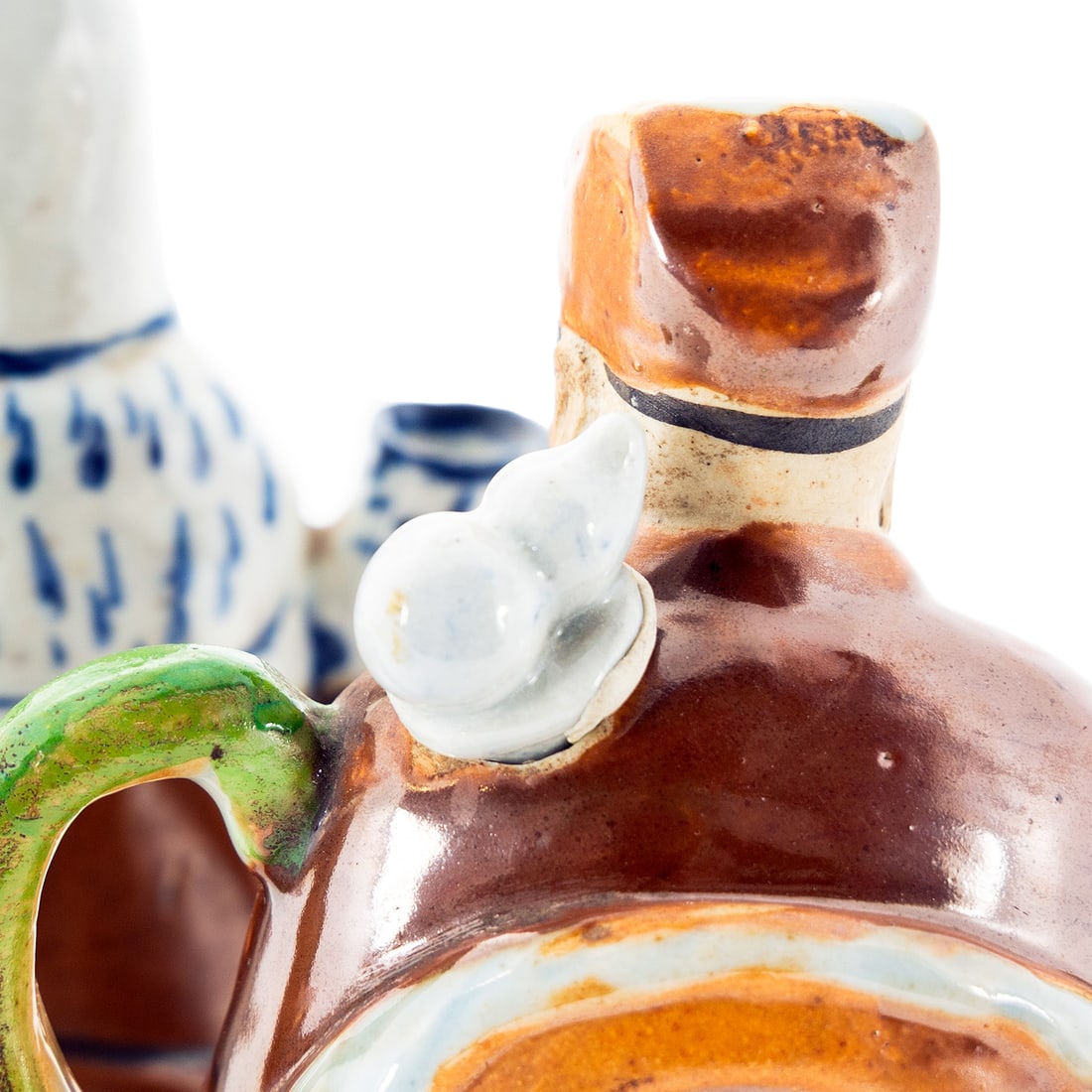TWO FIGURAL TEAPOTS - 6