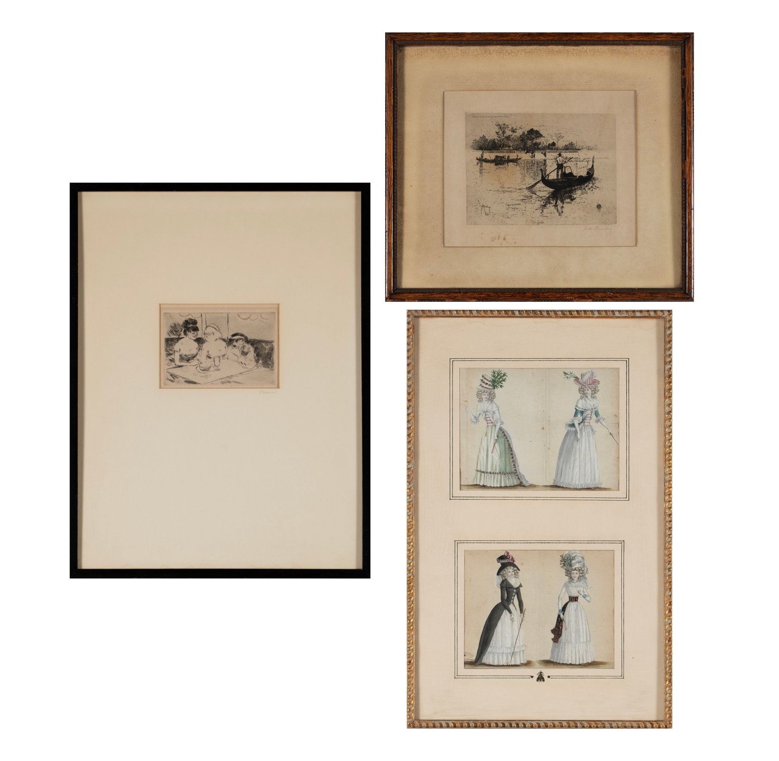 THREE PRINTS INCLUDING JEAN-LOUIS FORAIN AND HENRY ROSENBERG (1 of 16)