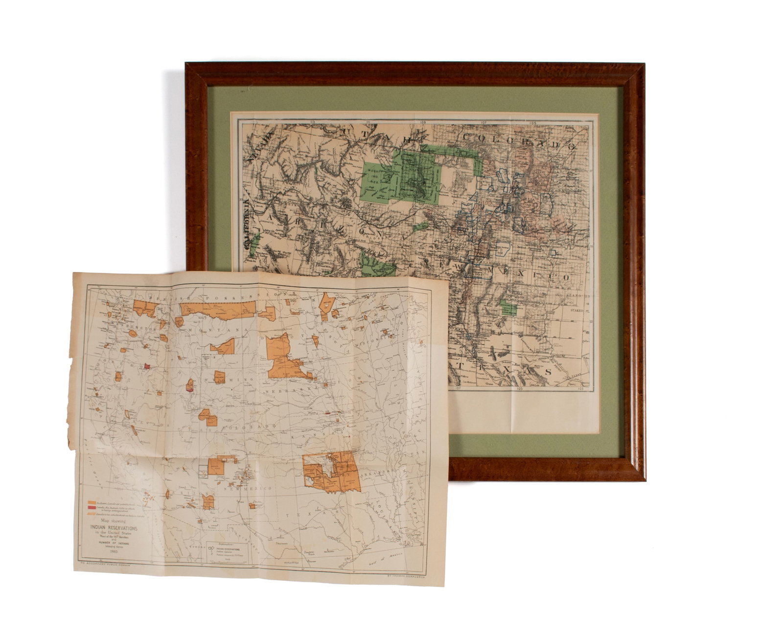 TWO THOMAS DONALDSON 1884 MAPS (1 of 10)
