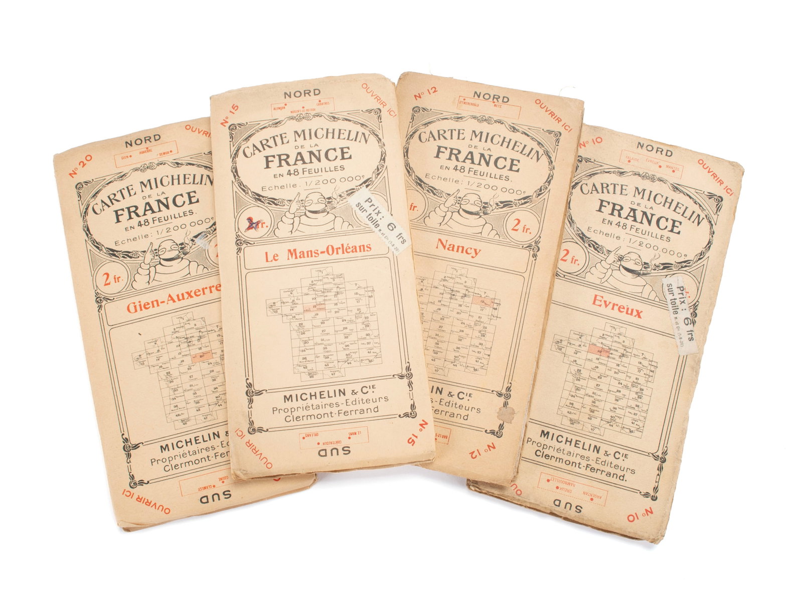 FOUR MICHELIN ROAD MAPS OF FRANCE (1 of 7)