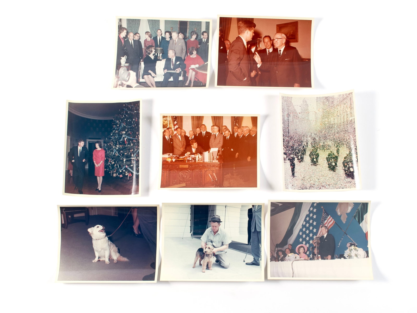 ROBERT L. KNUDSEN PRESIDENTIAL PHOTOGRAPHS INCLUDING PRESIDENT KENNEDY: ROBERT L. KNUDSEN PRESIDENTIAL PHOTOGRAPHS INCLUDING PRESIDENT KENNEDY Eight (8) images taken by the official White House photographer. The first showing Kennedy with the First Lady Jacqueline Kennedy