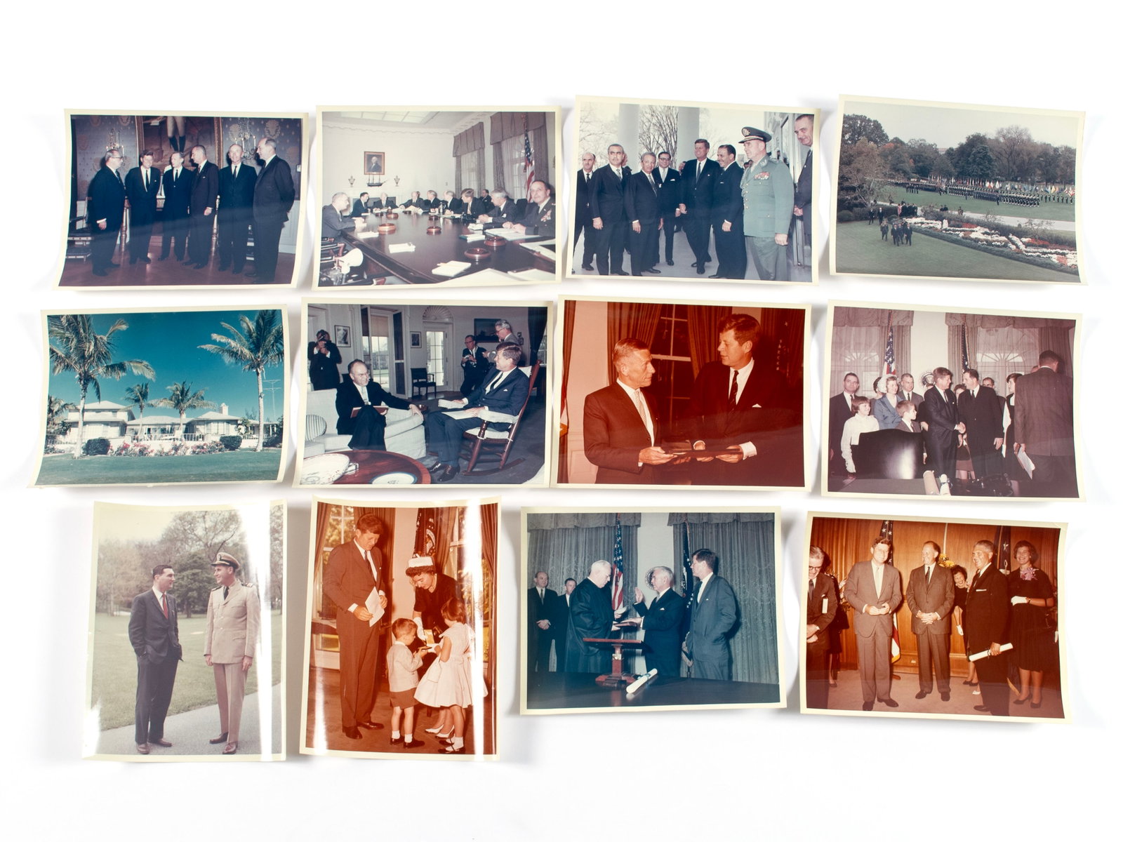 ROBERT L. KNUDSEN PRESIDENTIAL PHOTOGRAPHS WITH PRESIDENT KENNEDY: ROBERT L. KNUDSEN PRESIDENTIAL PHOTOGRAPHS WITH PRESIDENT KENNEDY Twelve (12) images taken by the official White House photographer. President Kennedy seated with a member of his cabinet (20740).