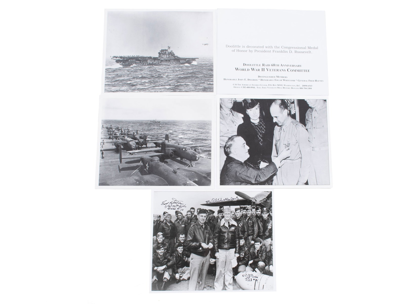 DOOLITTLE RAIDERS AUTOGRAPHED PHOTOGRAPH AND OTHER DOOLITTLE IMAGES (1 of 8)