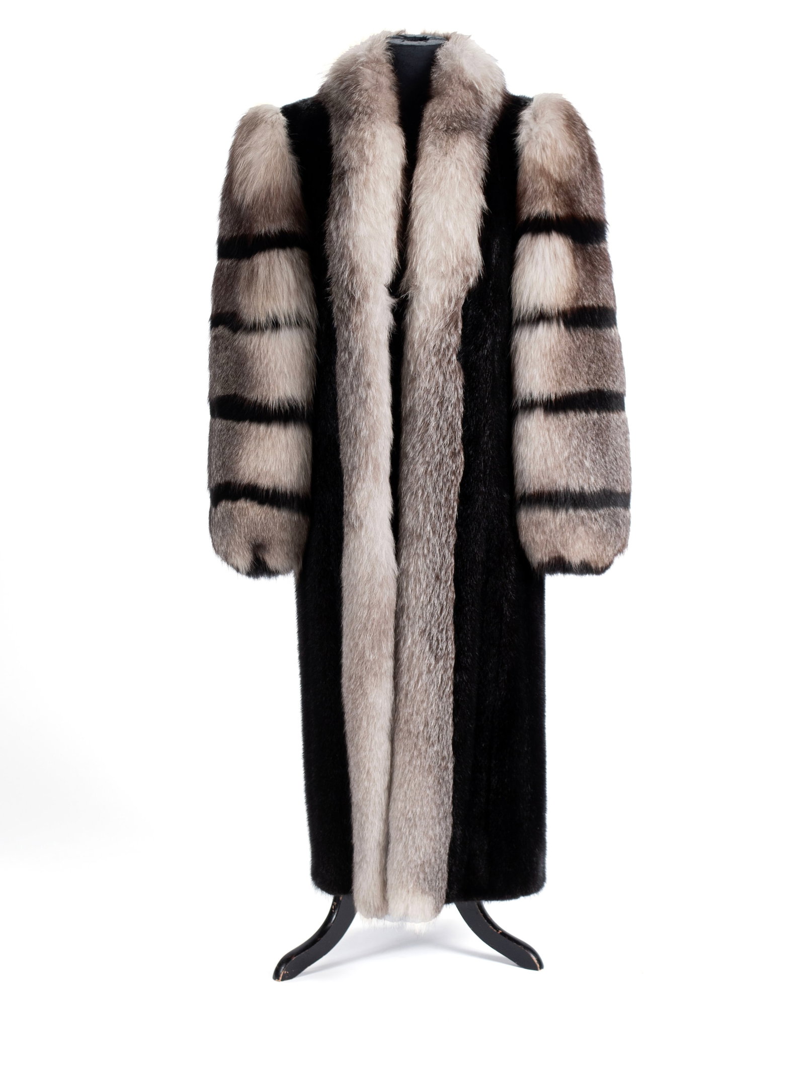 MINK COAT WITH FOX TRIM (1 of 8)