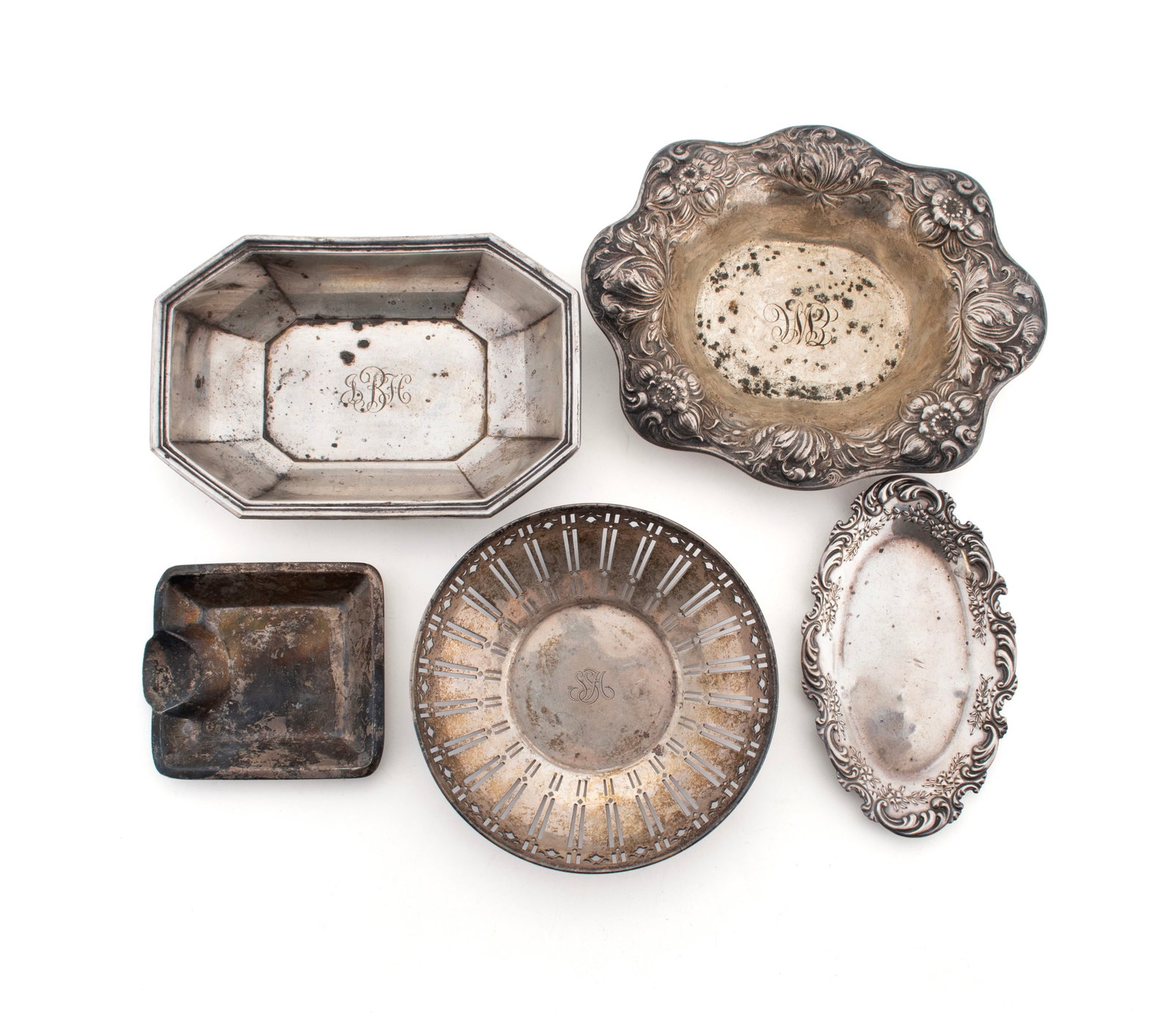 COLLECTION OF STERLING SILVER DISHES (1 of 7)